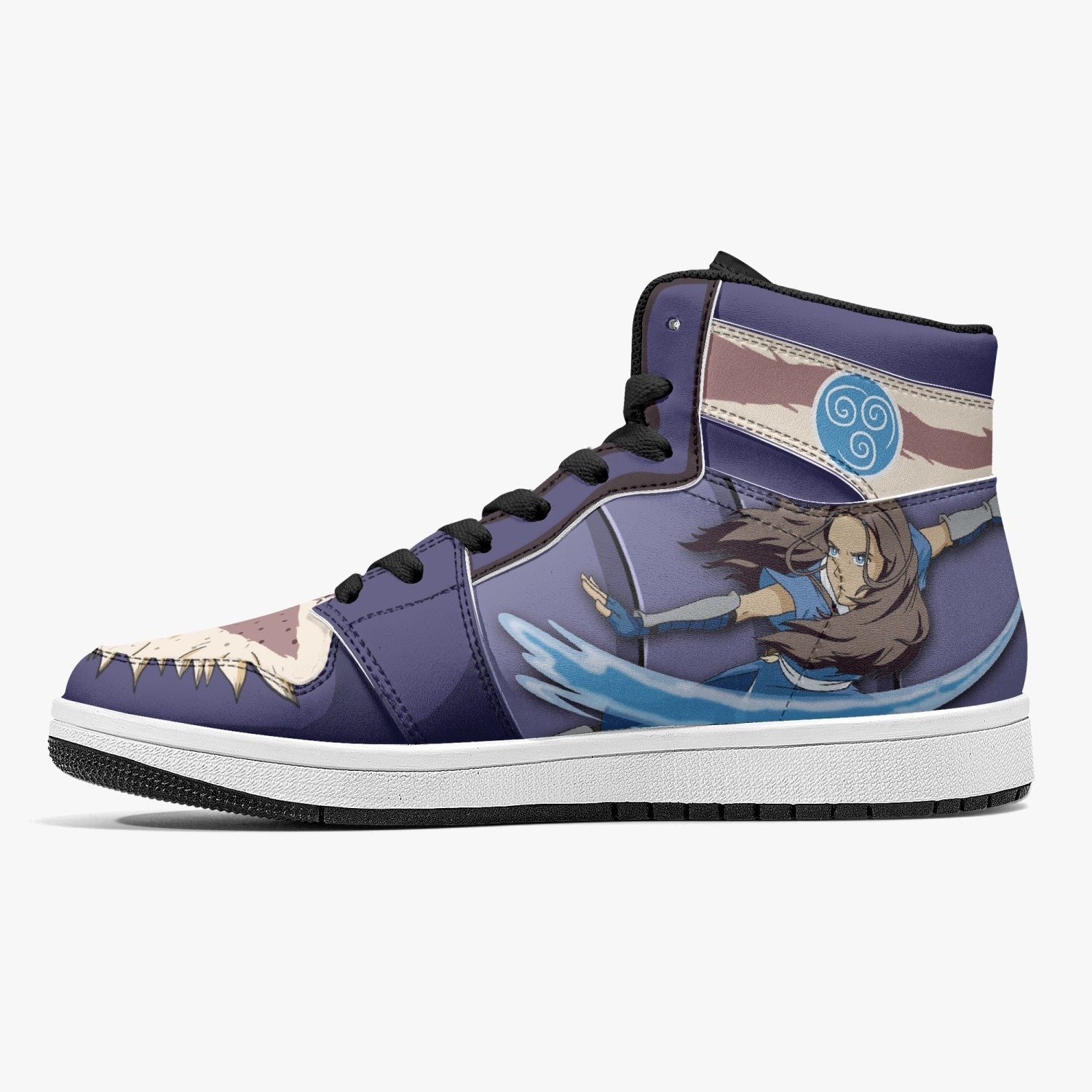 Aang and Katara Avatar Mid 1 Basketball Shoes