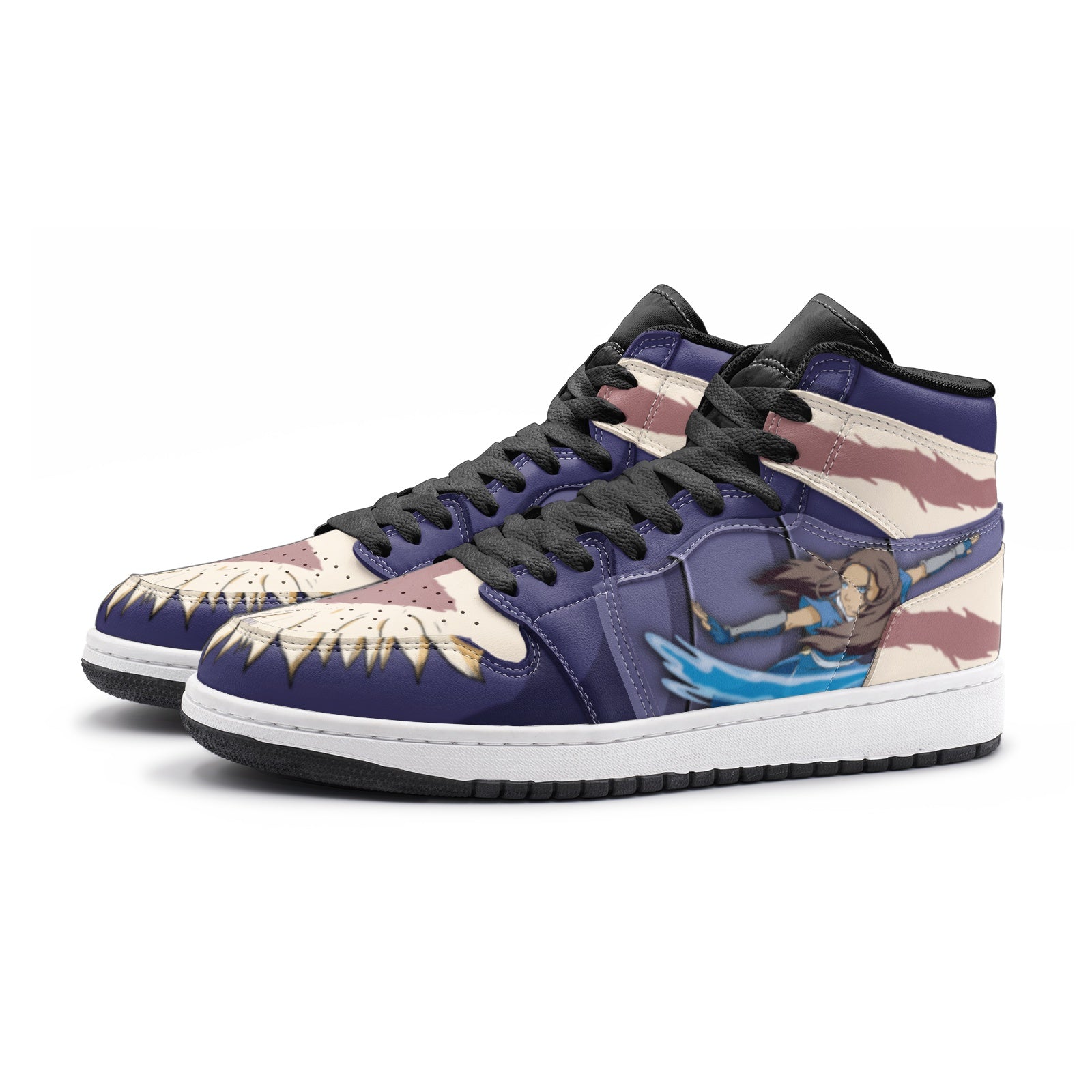 Aang and Katara Avatar Mid 1 Basketball Shoes