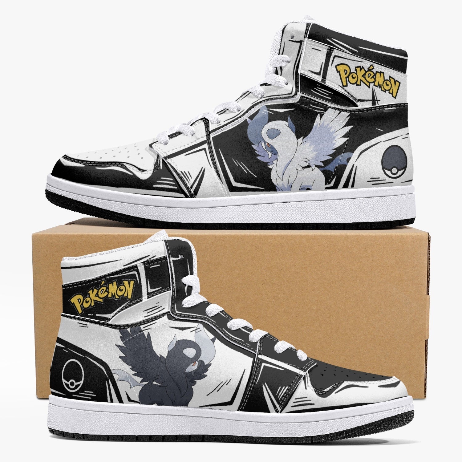 Absol Pokemon Mid 1 Basketball Shoes