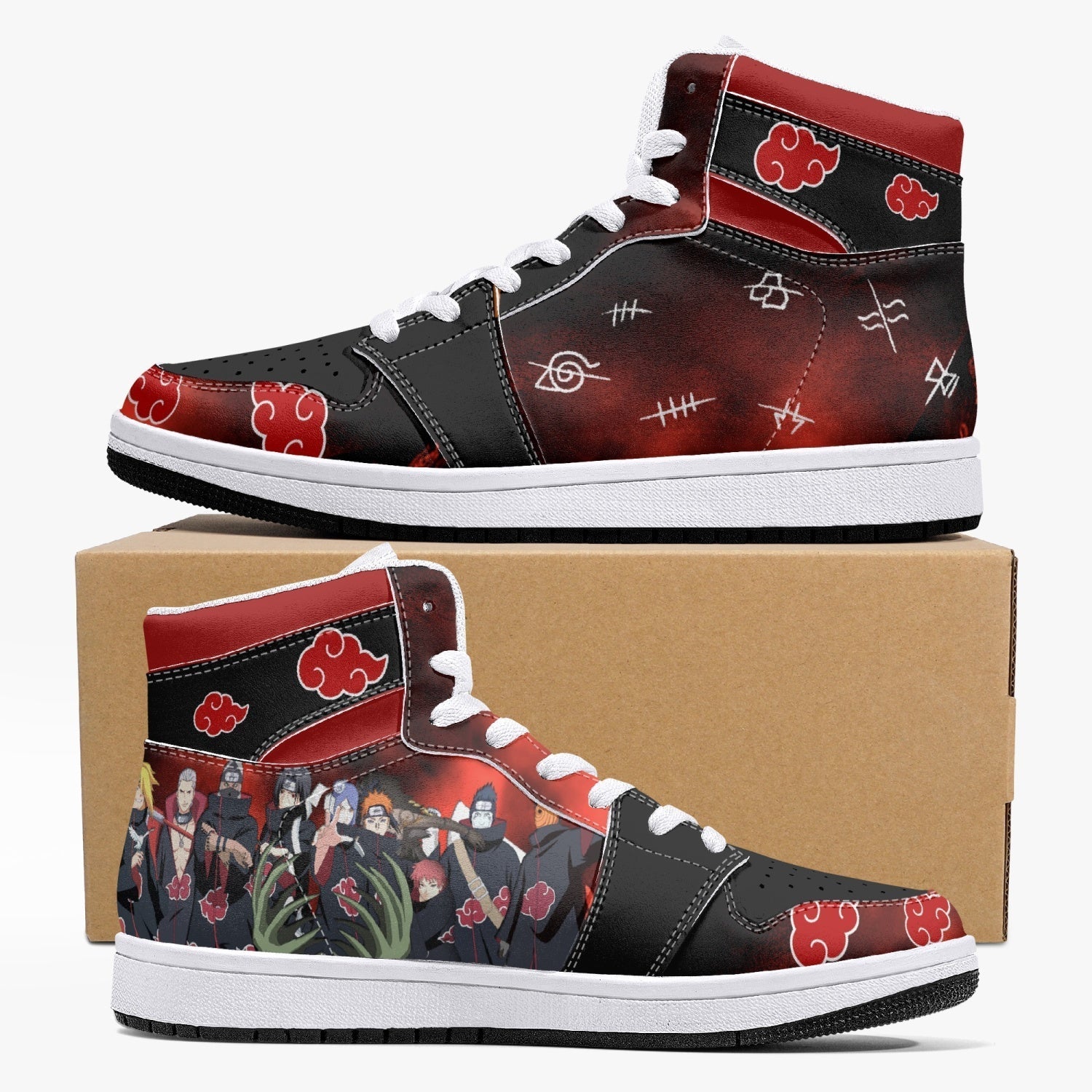 Akatsuki Members Naruto Mid 1 Basketball Shoes