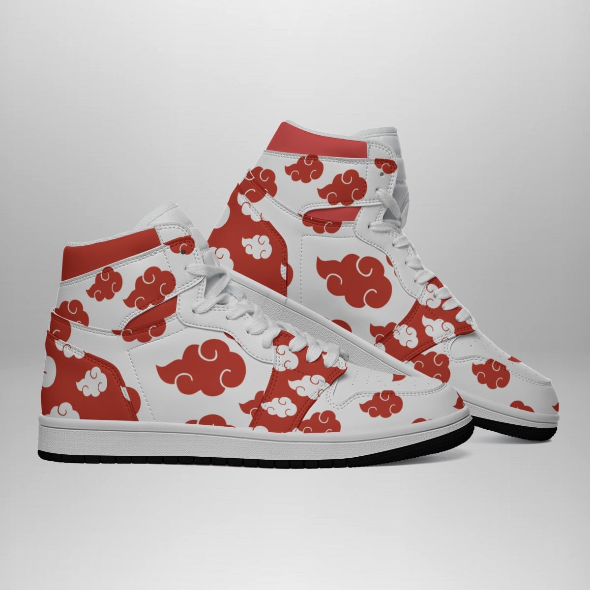 Akatsuki White Shonen Jump Mid 1 Basketball Shoes for Anime Fans