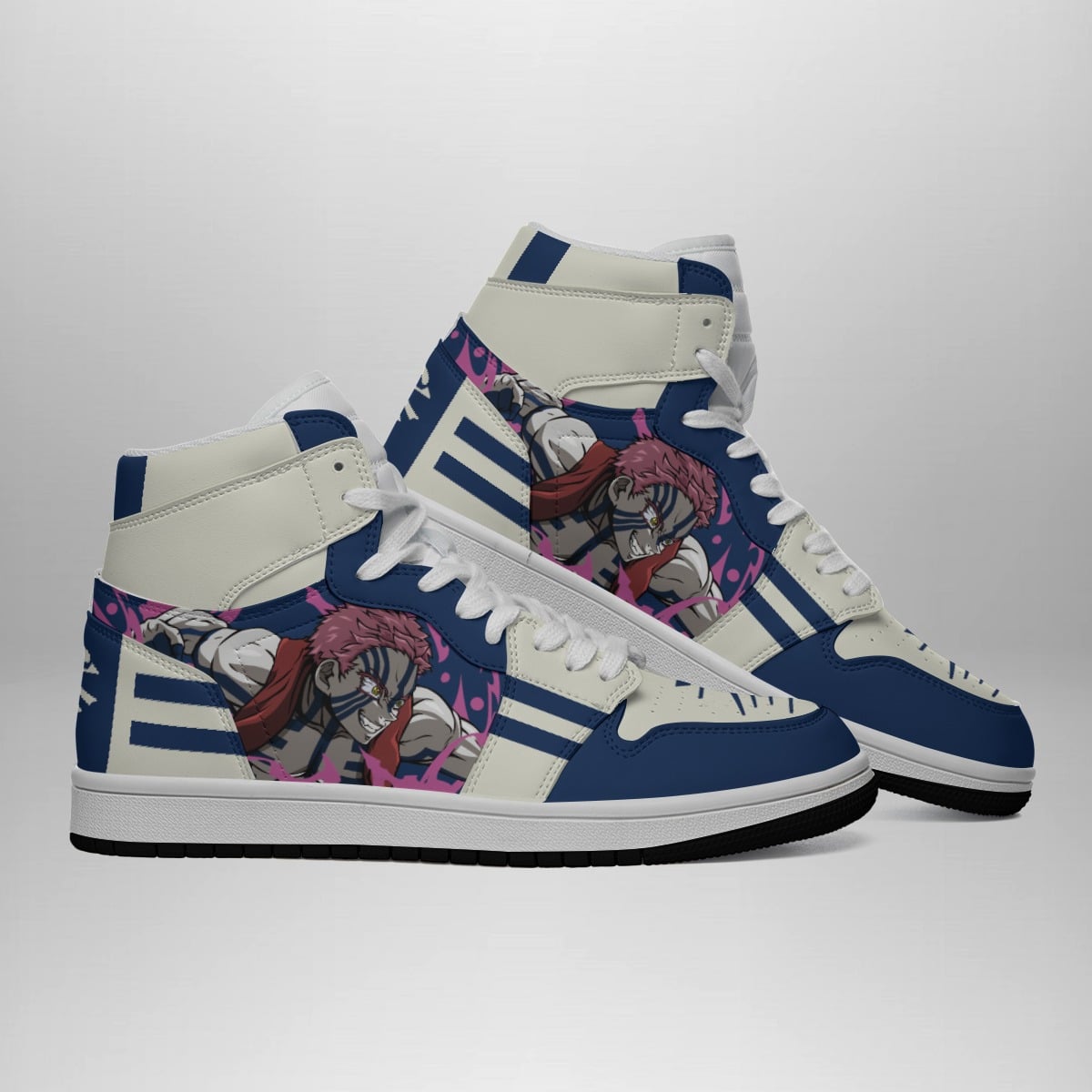 Akaza Demon Slayer Basketball Shoes for Men & Women - Stylish Mid 1 Sneakers