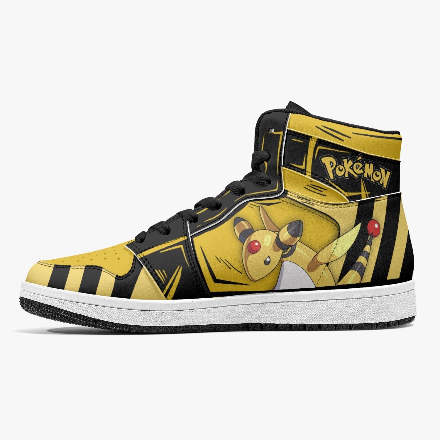 Ampharos Pokemon Mid 1 Basketball Shoes