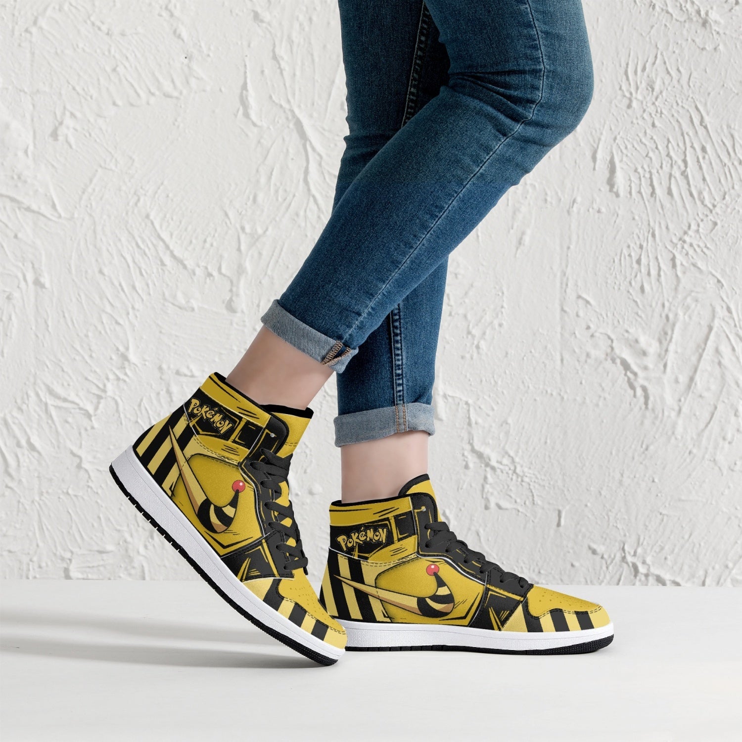 Ampharos Pokemon Mid 1 Basketball Shoes