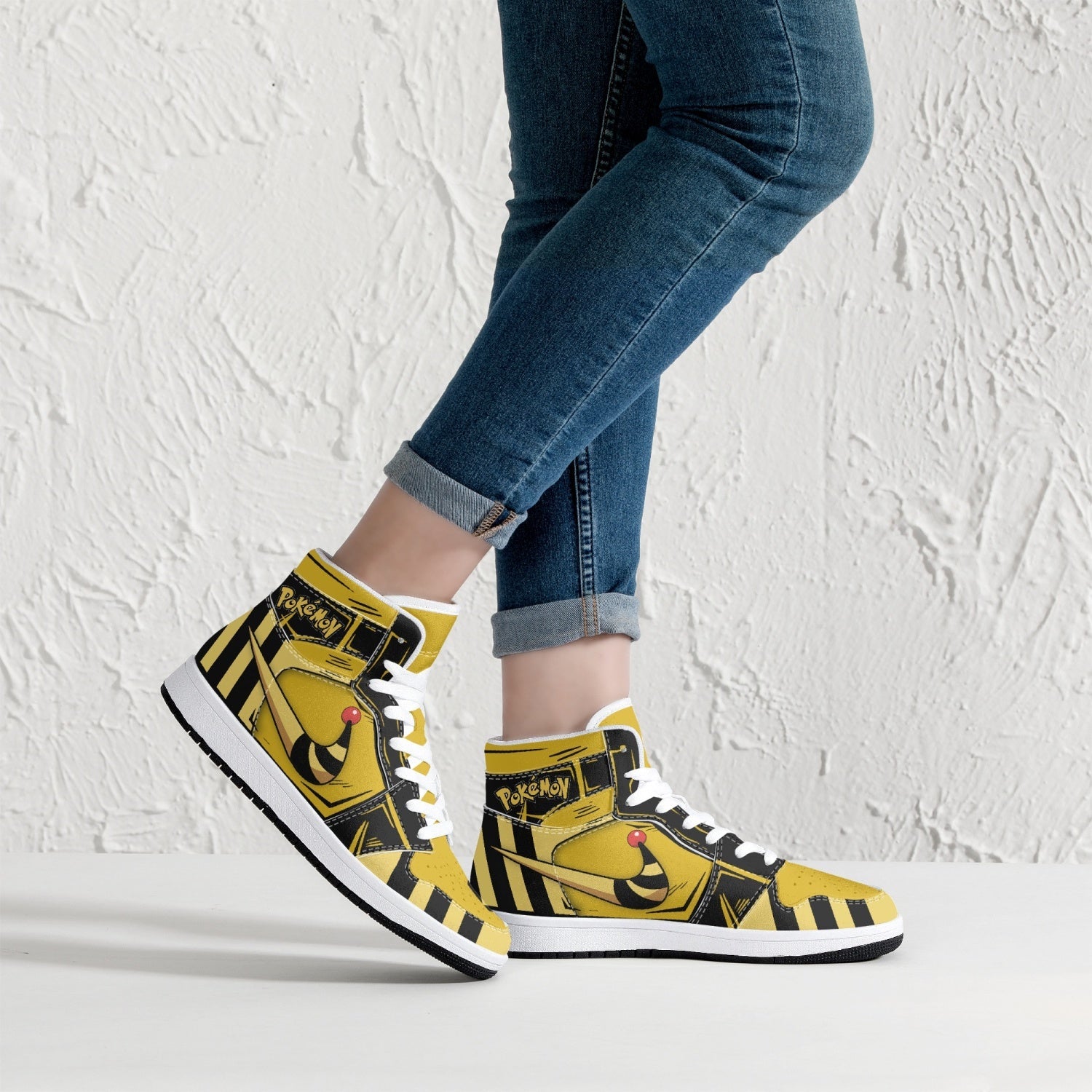 Ampharos Pokemon Mid 1 Basketball Shoes