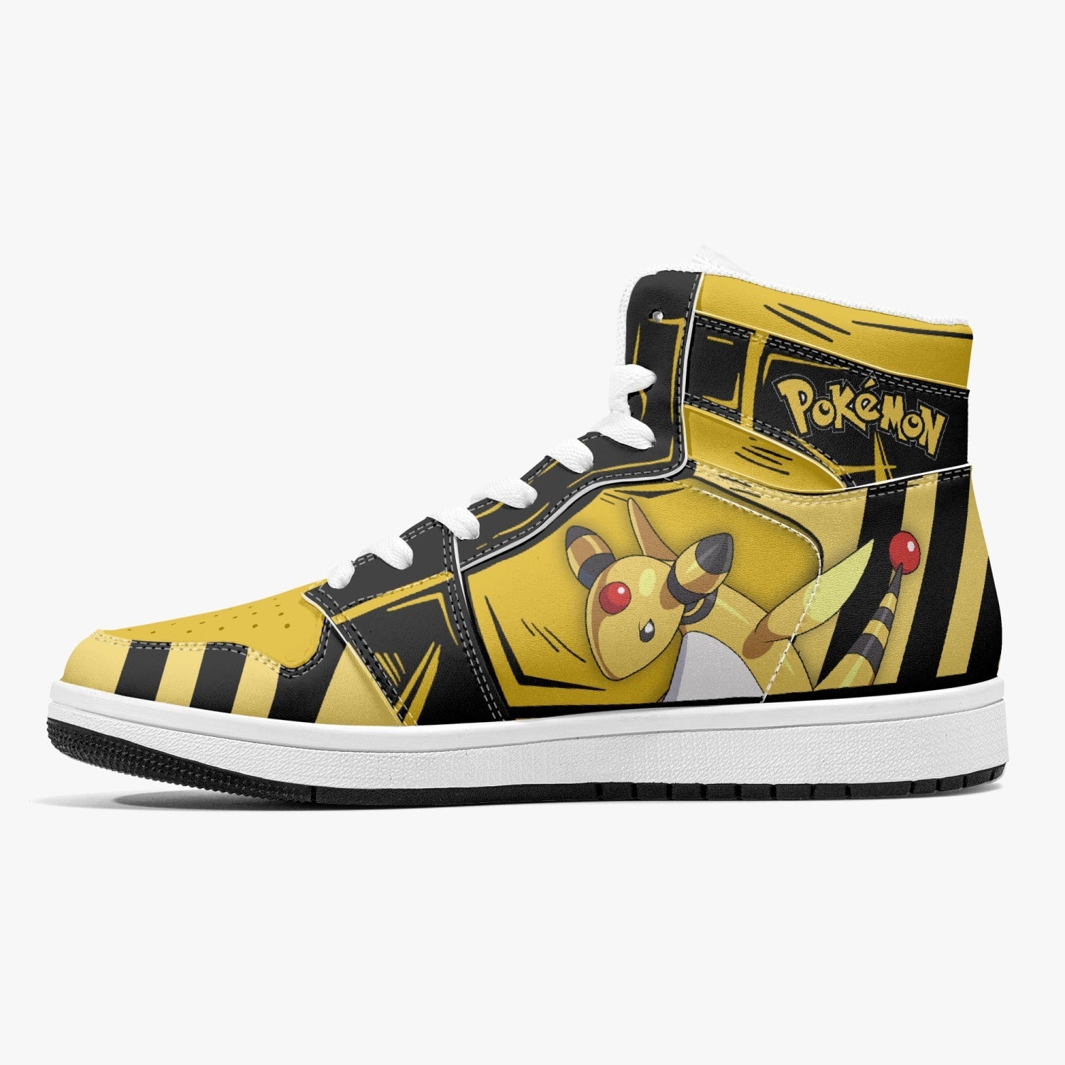 Ampharos Pokemon Mid 1 Basketball Shoes