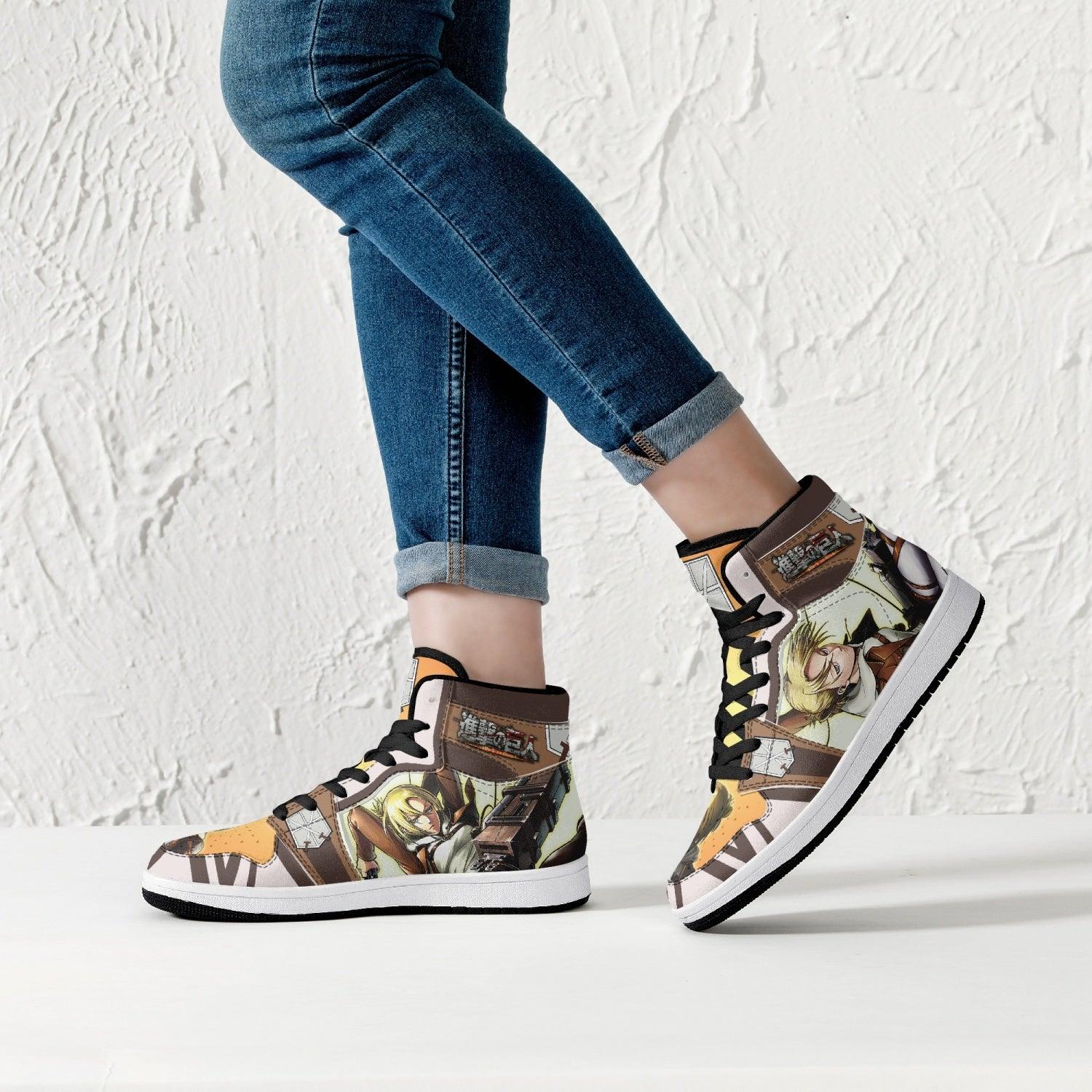 Annie Leonhart Training Corps Shingeki no Kyojin Mid 1 Basketball Shoes