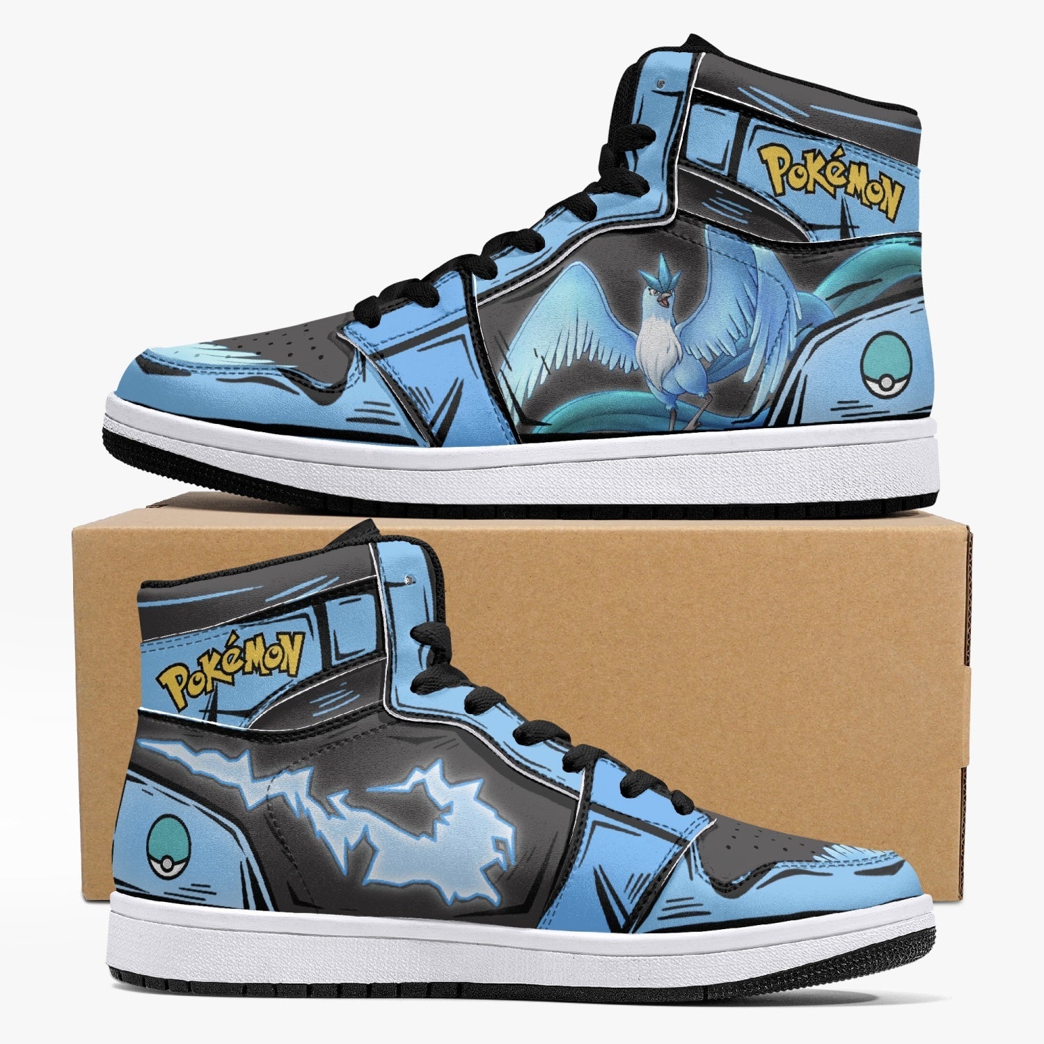 Articuno Pokemon Mid 1 Basketball Shoes