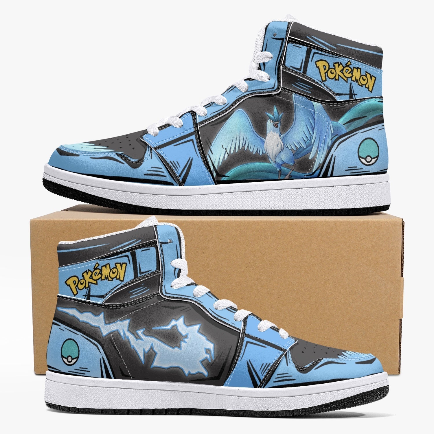 Articuno Pokemon Mid 1 Basketball Shoes