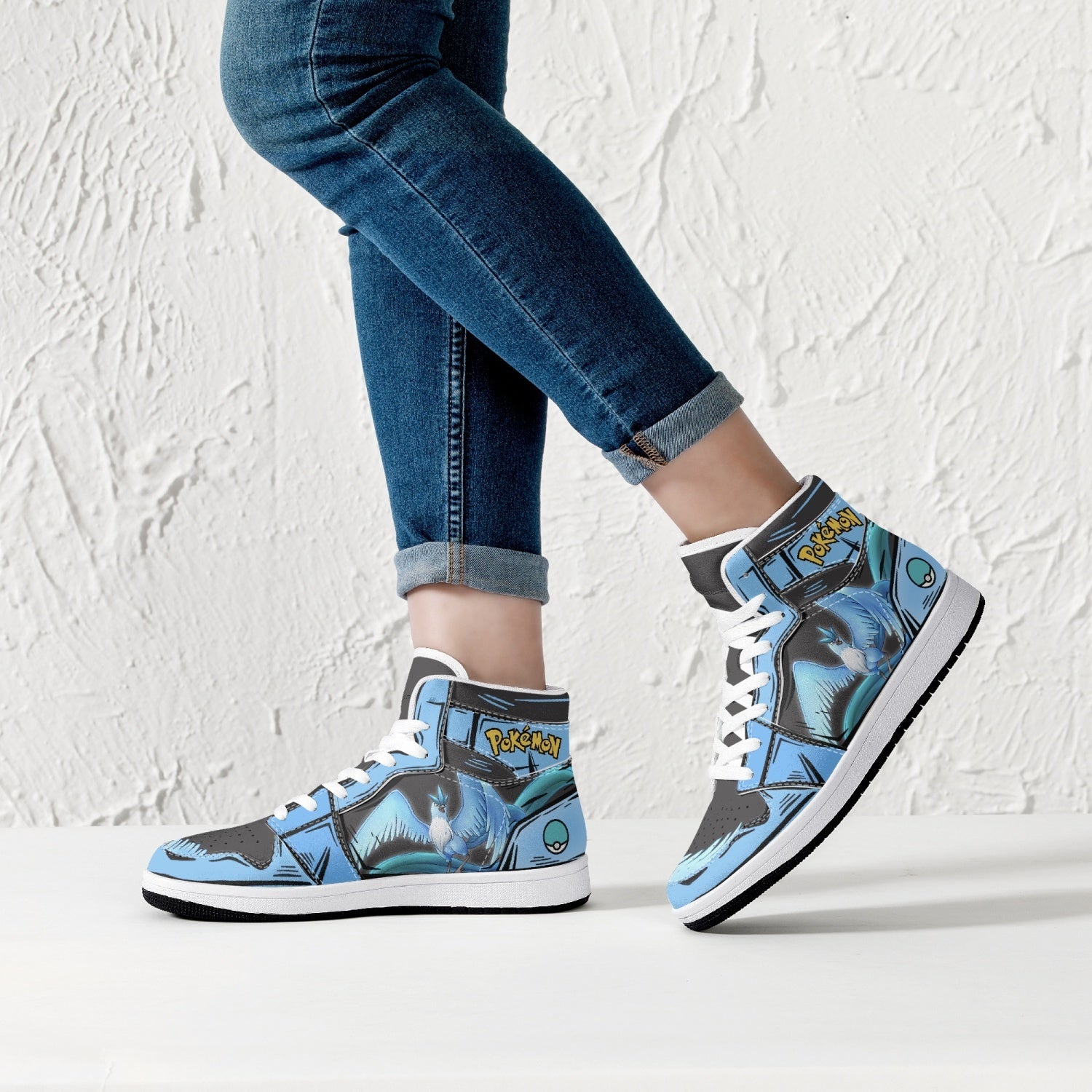 Articuno Pokemon Mid 1 Basketball Shoes