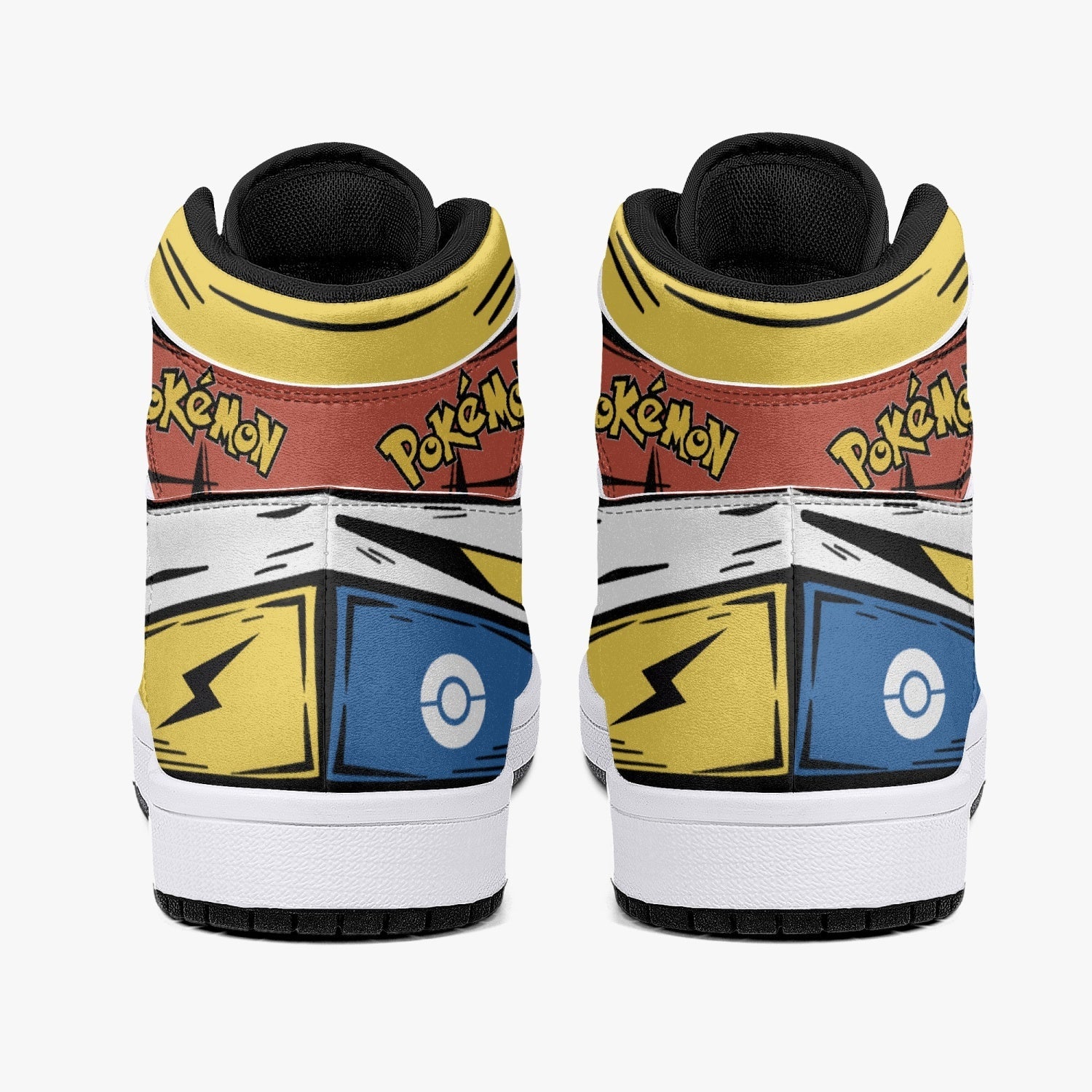 Ash Ketchum and Pikachu Mid 1 Basketball Shoes