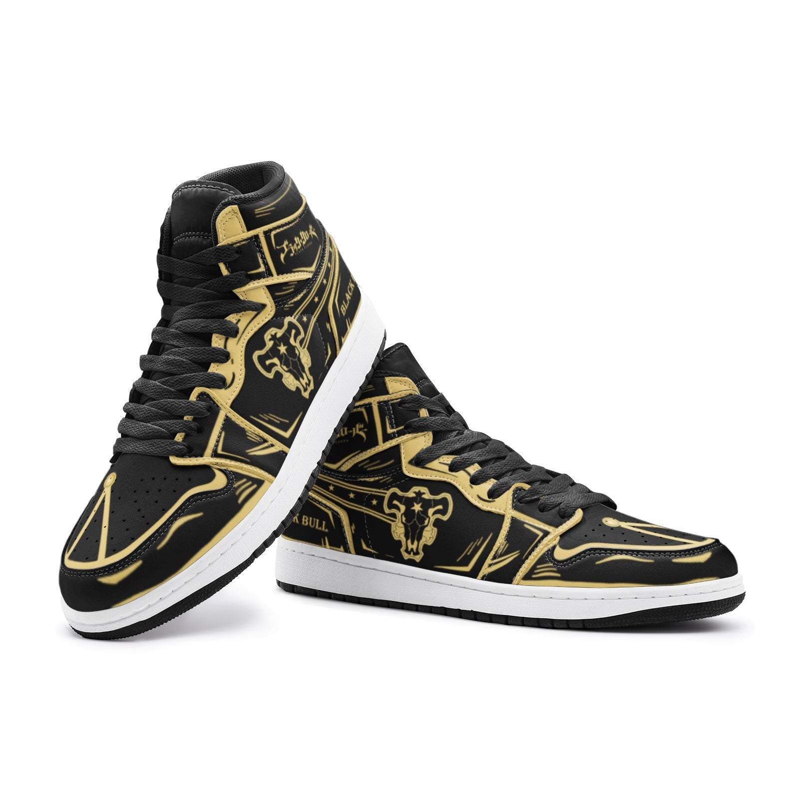Black Bull Magic Knights Mid 1 Basketball Shoes