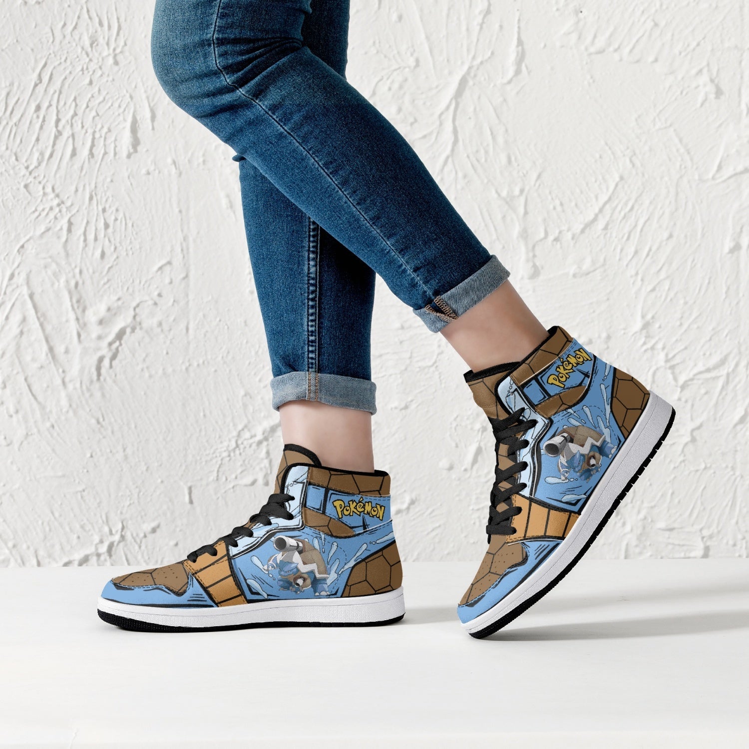 Blastoise Pokemon Mid 1 Basketball Shoes