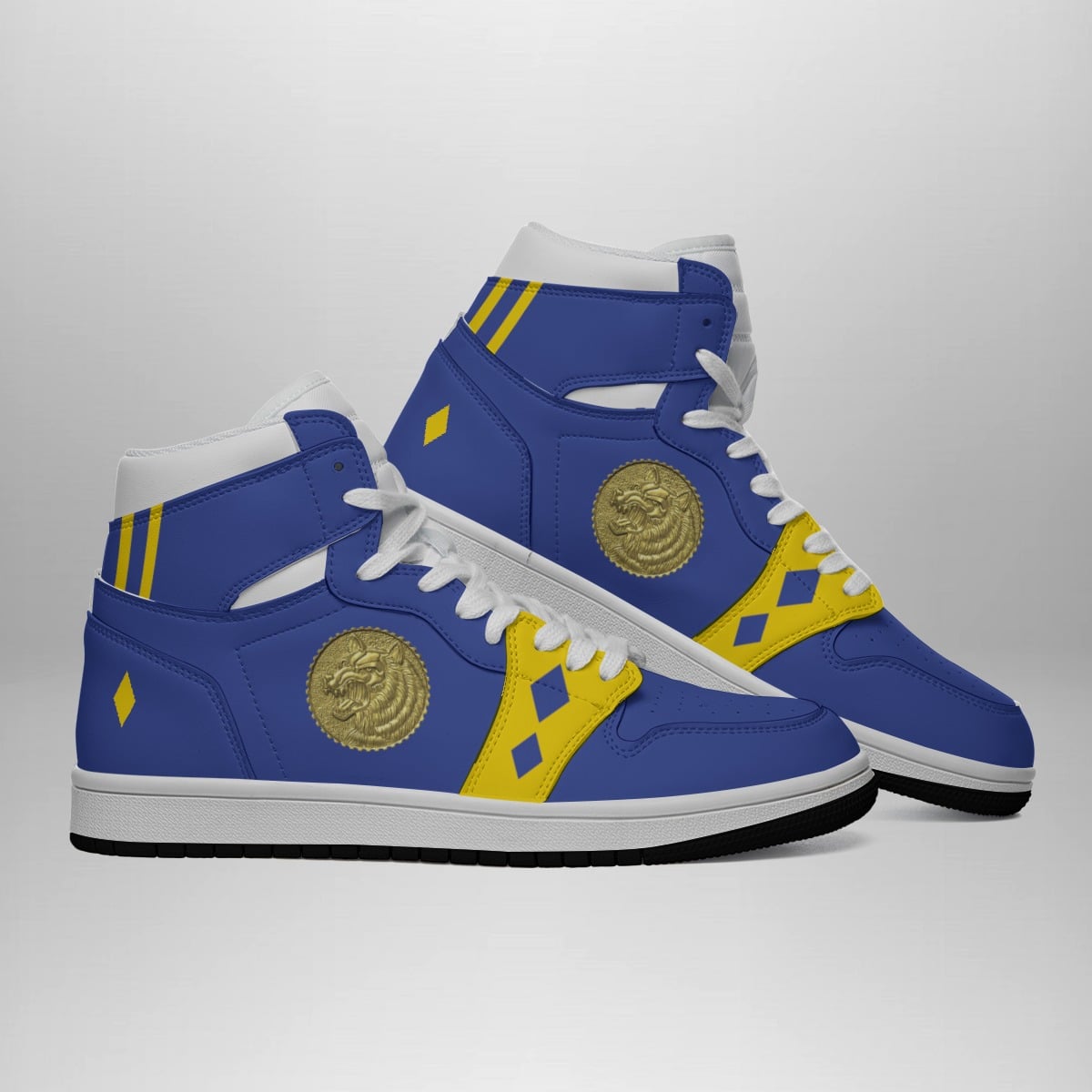 Blue Ranger Ninjetti Power Rangers Basketball Shoes for Kids  Shonen Mid 1 Style