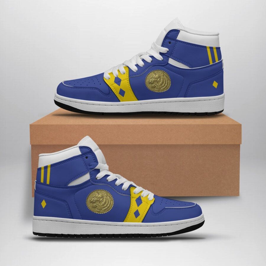 Blue Ranger Ninjetti Power Rangers Basketball Shoes for Kids  Shonen Mid 1 Style