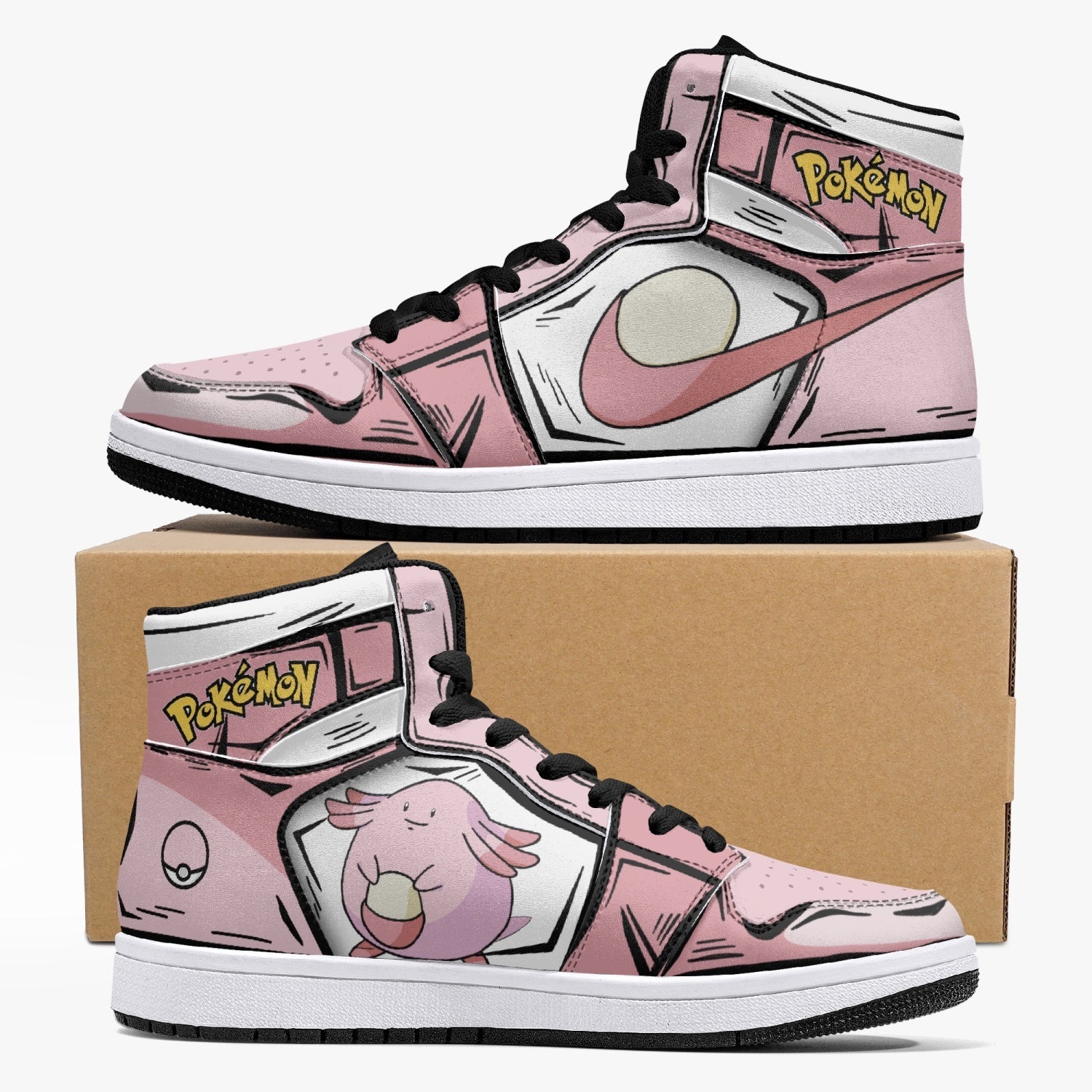 Chansey Pokemon Mid 1 Basketball Shoes