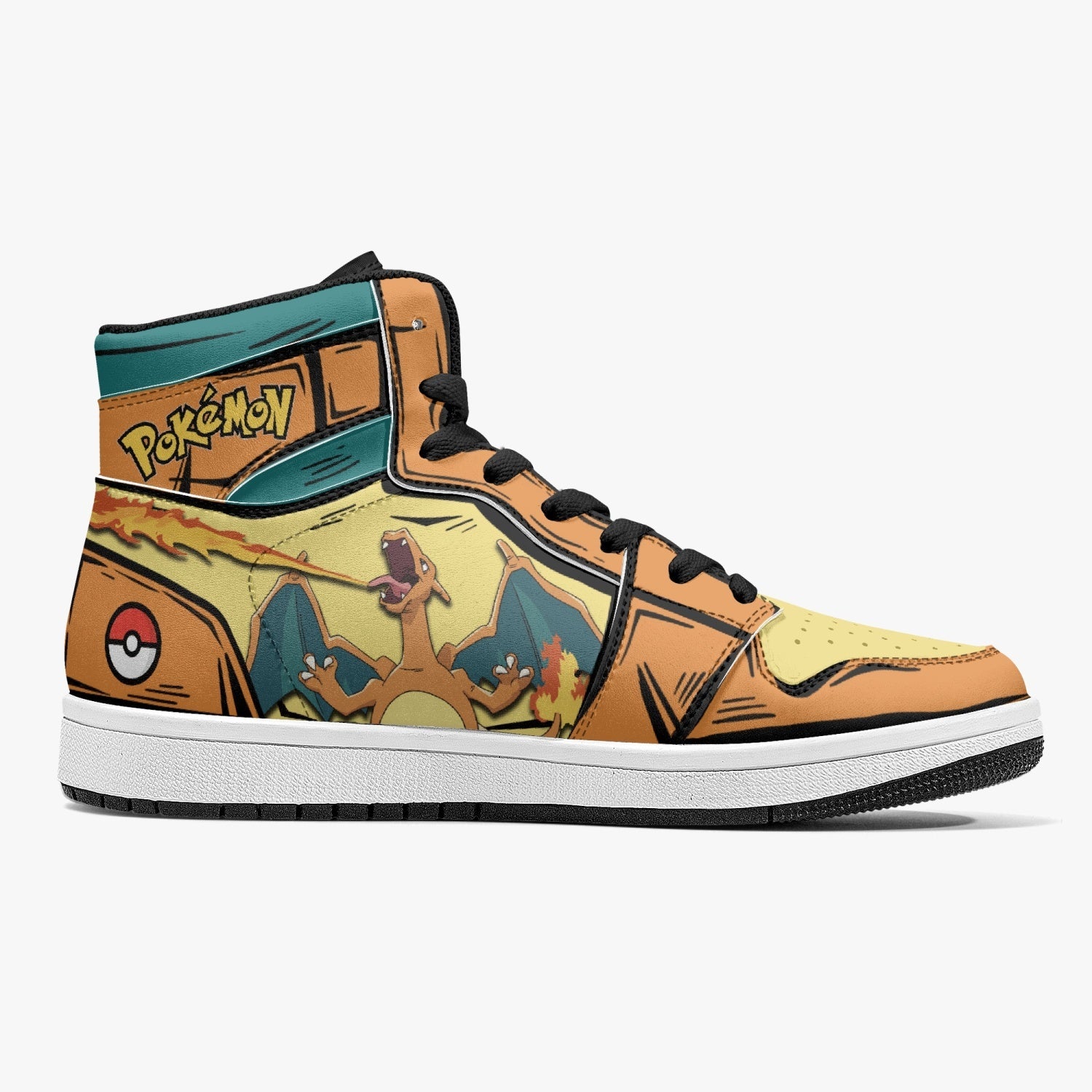 Charizard Pokemon 2 Mid 1 Basketball Shoes