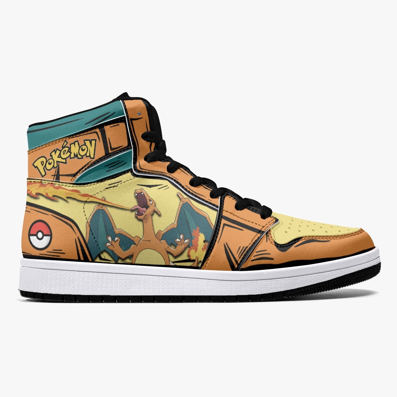 Charizard Pokemon 2 Mid 1 Basketball Shoes