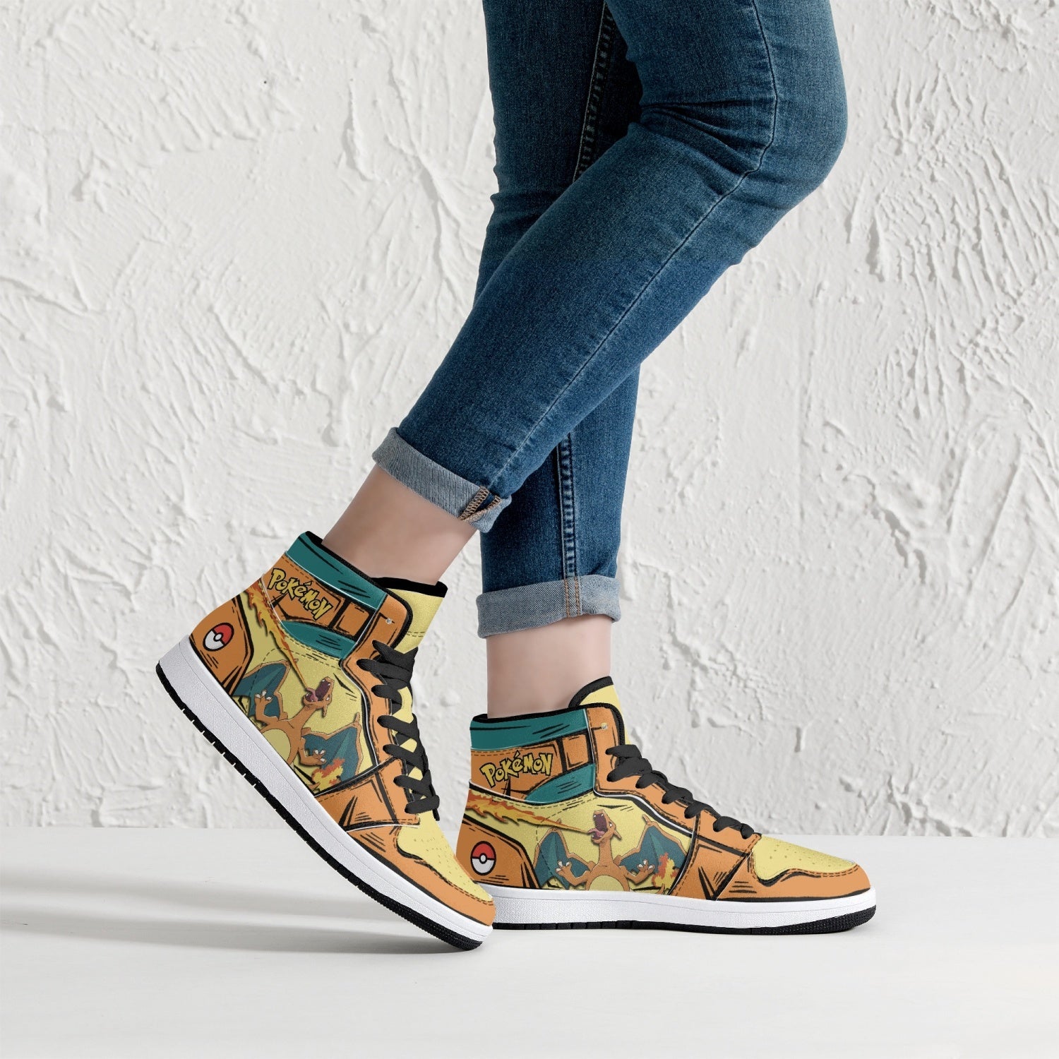 Charizard Pokemon 2 Mid 1 Basketball Shoes