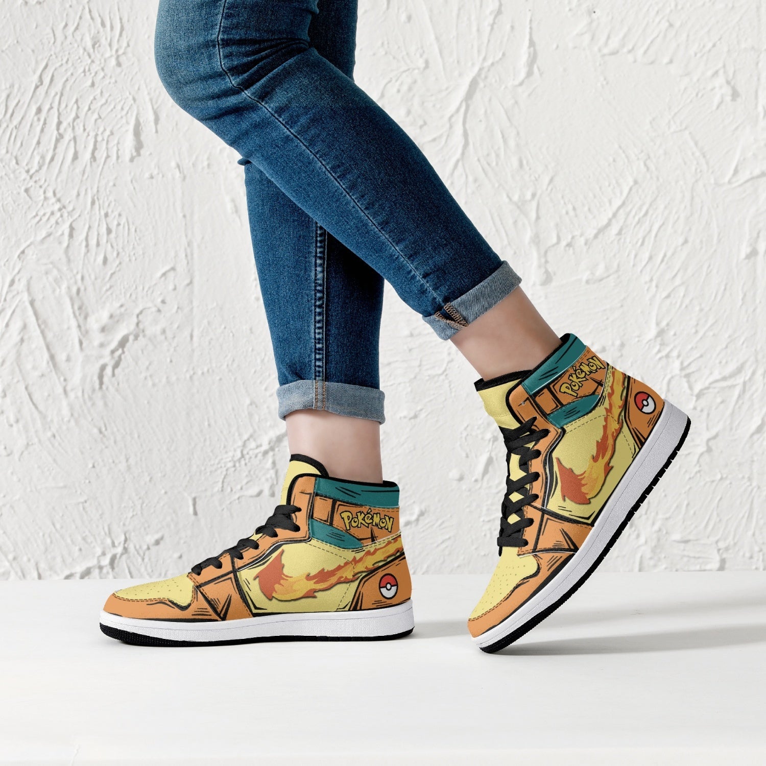 Charizard Pokemon 2 Mid 1 Basketball Shoes