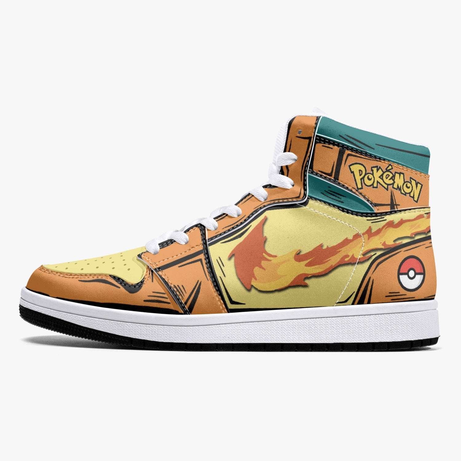 Charizard Pokemon 2 Mid 1 Basketball Shoes