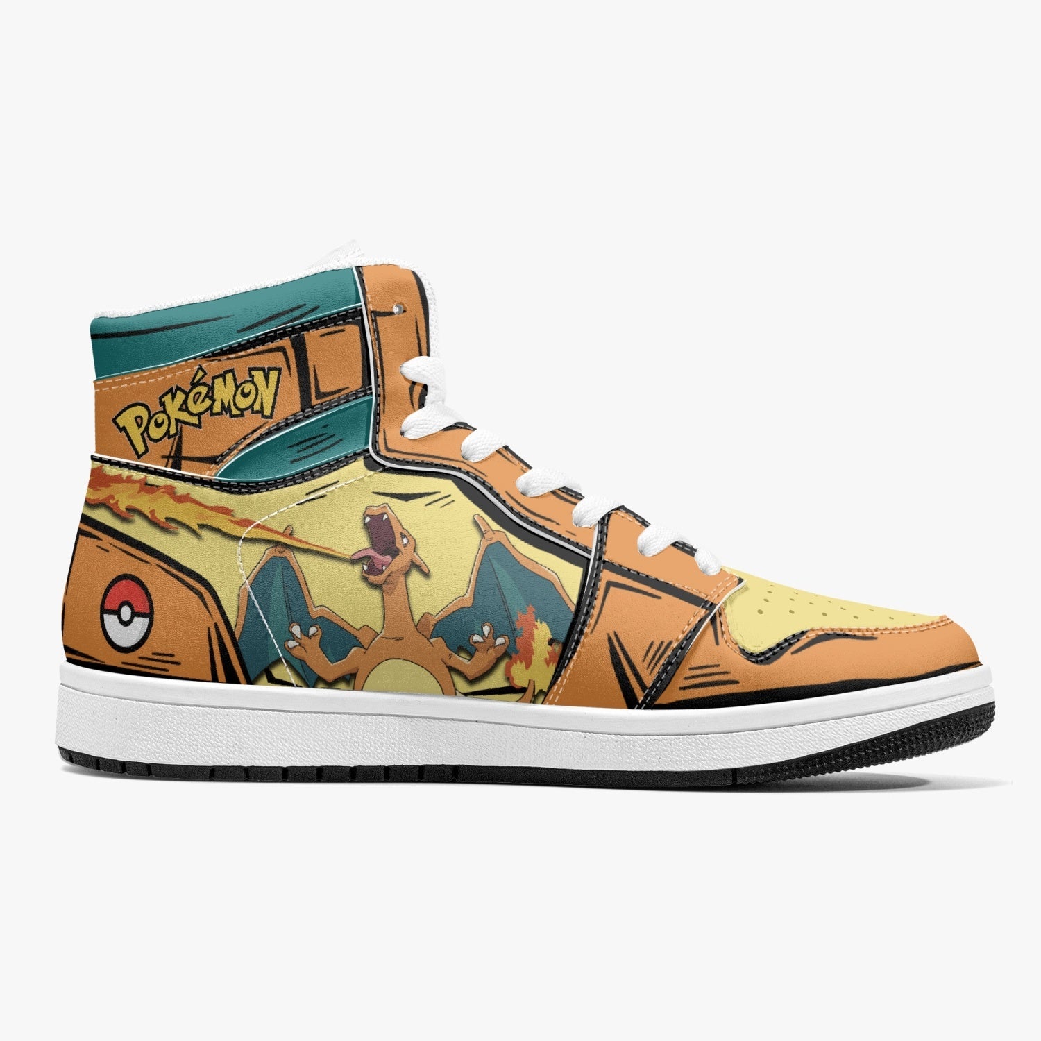 Charizard Pokemon 2 Mid 1 Basketball Shoes