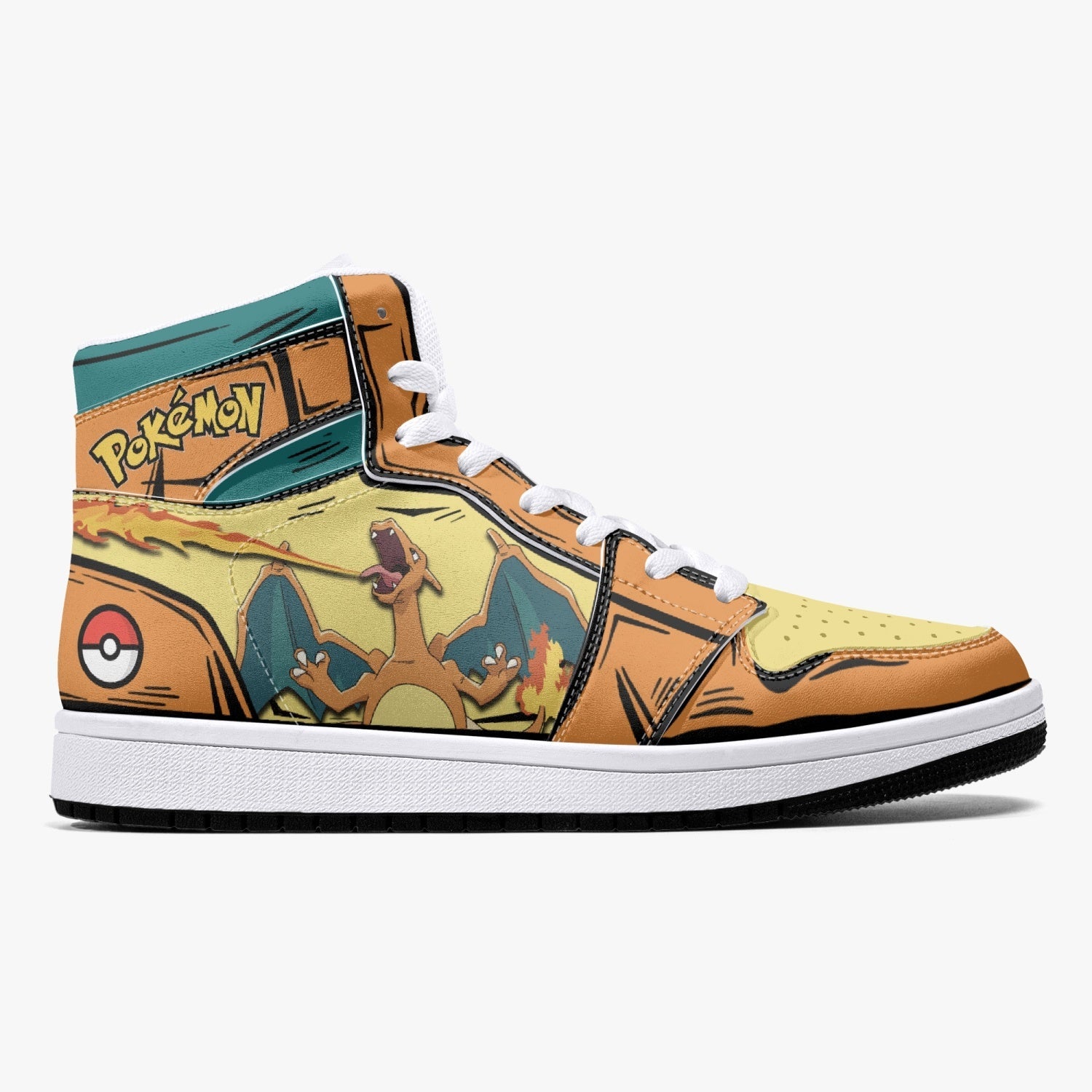Charizard Pokemon 2 Mid 1 Basketball Shoes