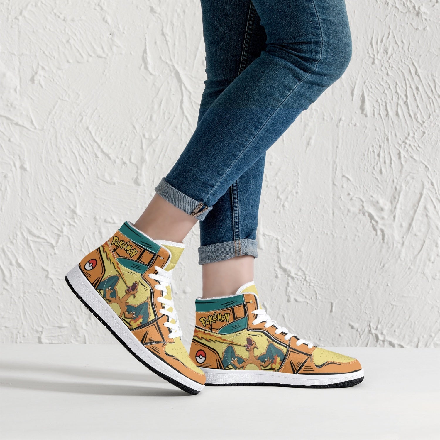 Charizard Pokemon 2 Mid 1 Basketball Shoes