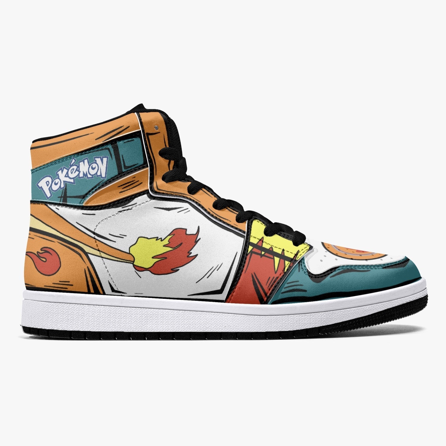 Charizard Pokemon Mid 1 Basketball Shoes