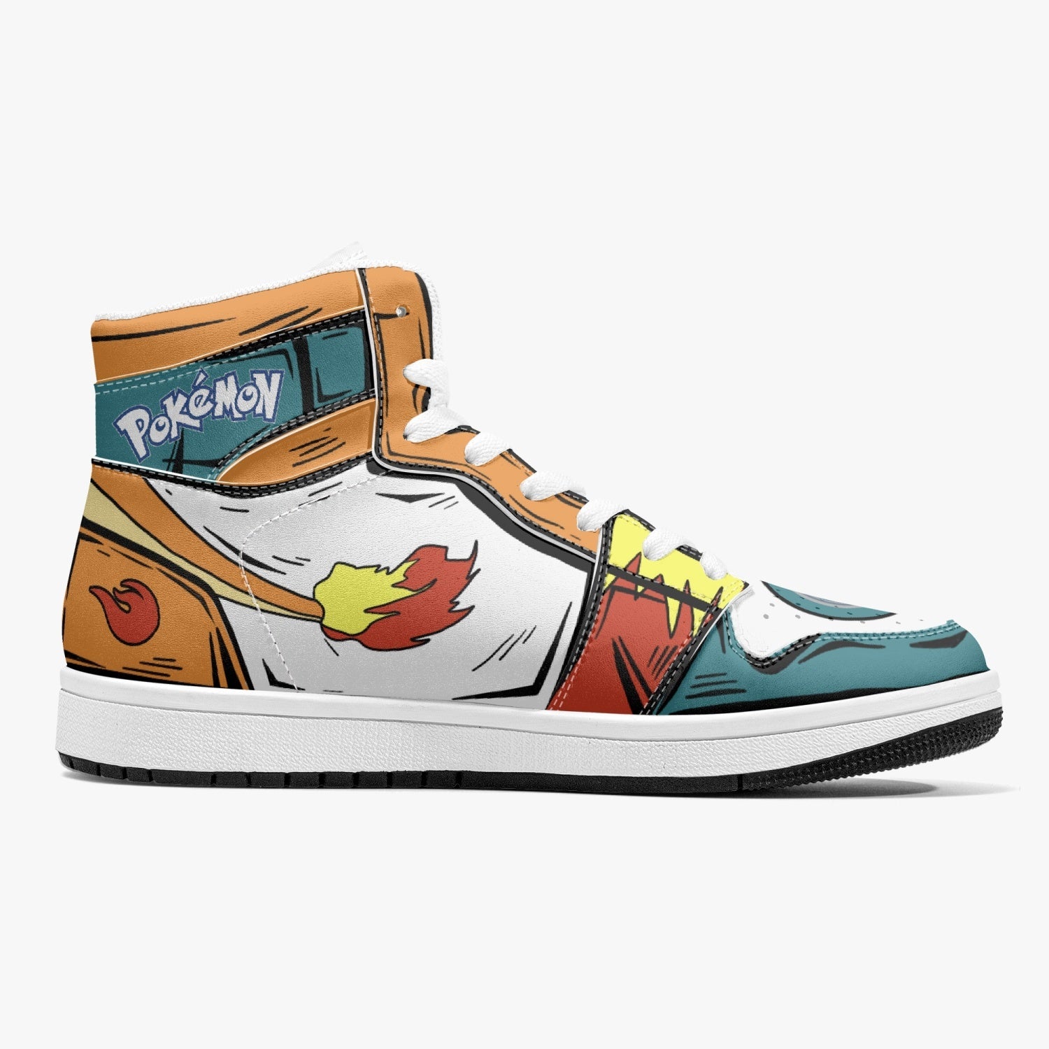 Charizard Pokemon Mid 1 Basketball Shoes