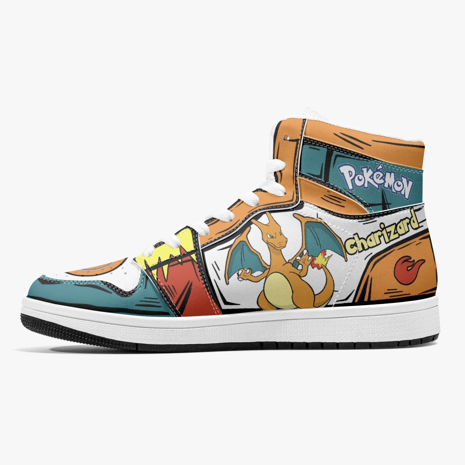 Charizard Pokemon Mid 1 Basketball Shoes