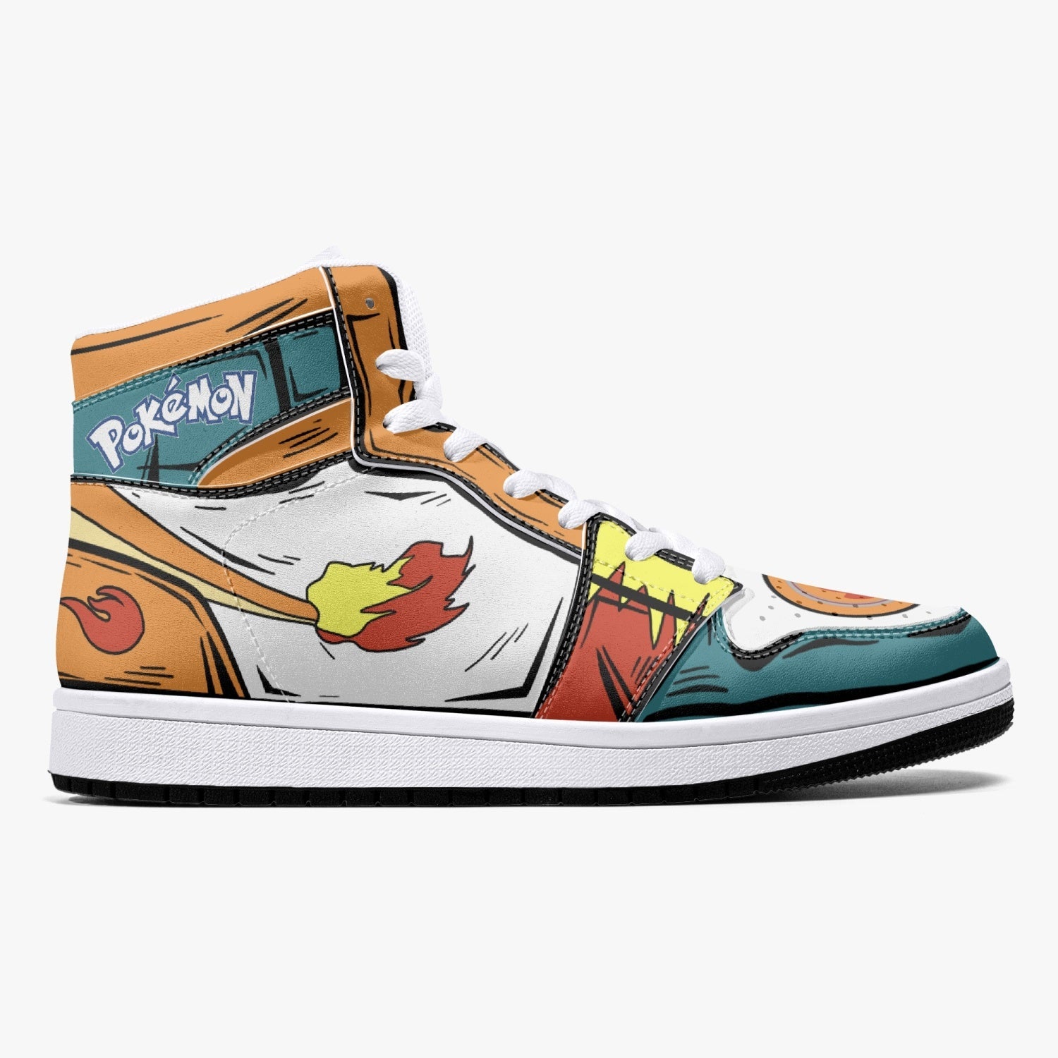 Charizard Pokemon Mid 1 Basketball Shoes