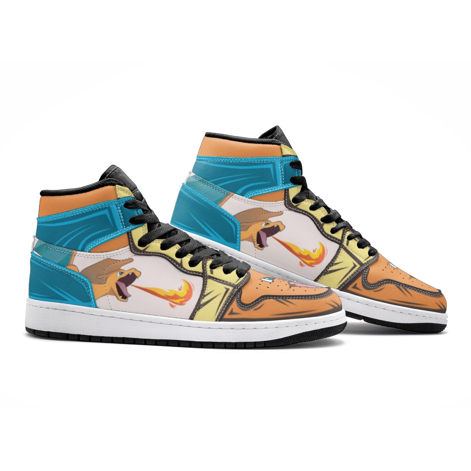 Charizard Roar Pokemon Mid 1 Basketball Shoes