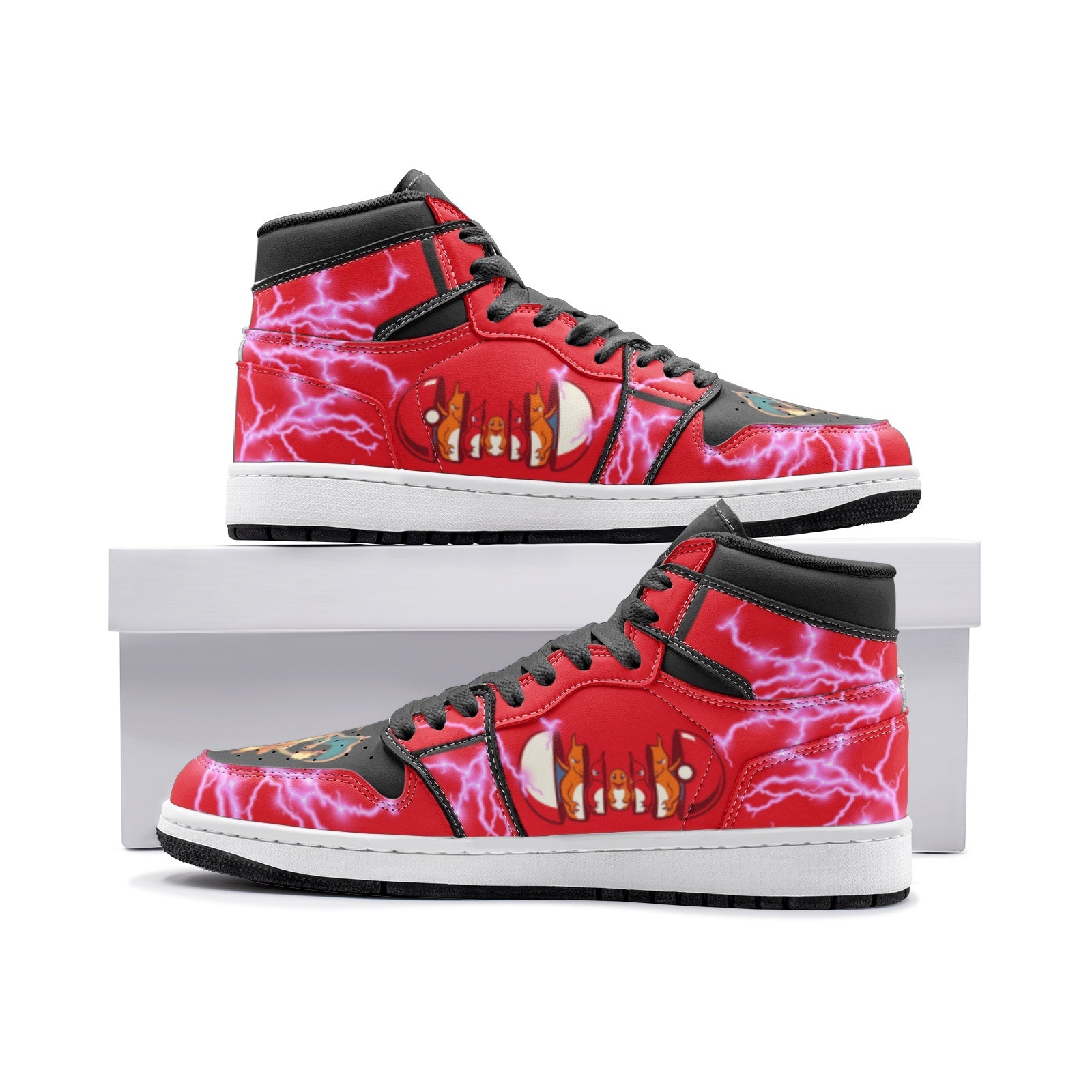 Charmander Evolution Pokemon Mid 1 Basketball Shoes