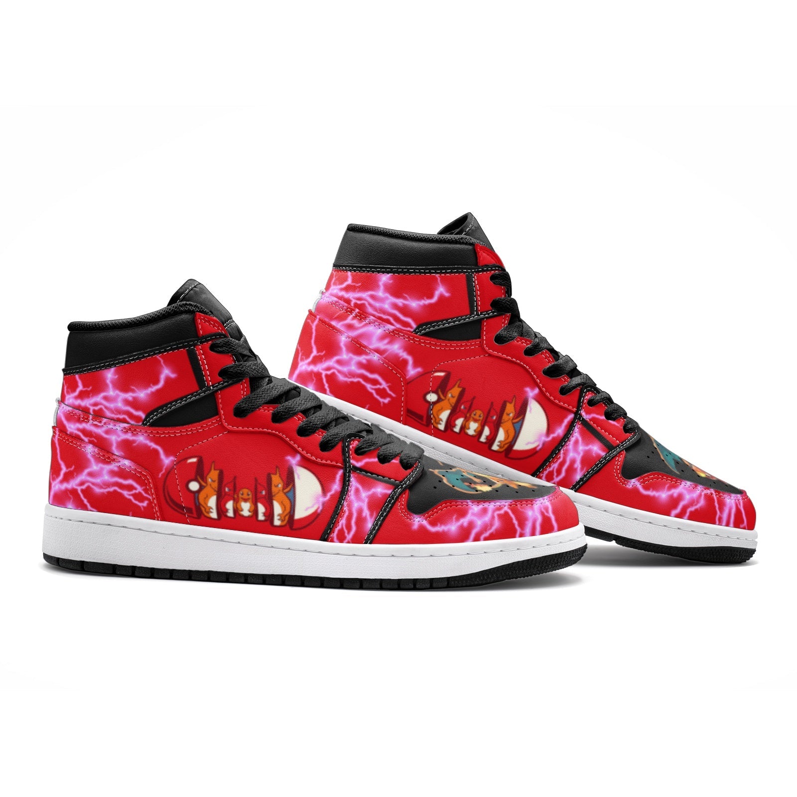 Charmander Evolution Pokemon Mid 1 Basketball Shoes