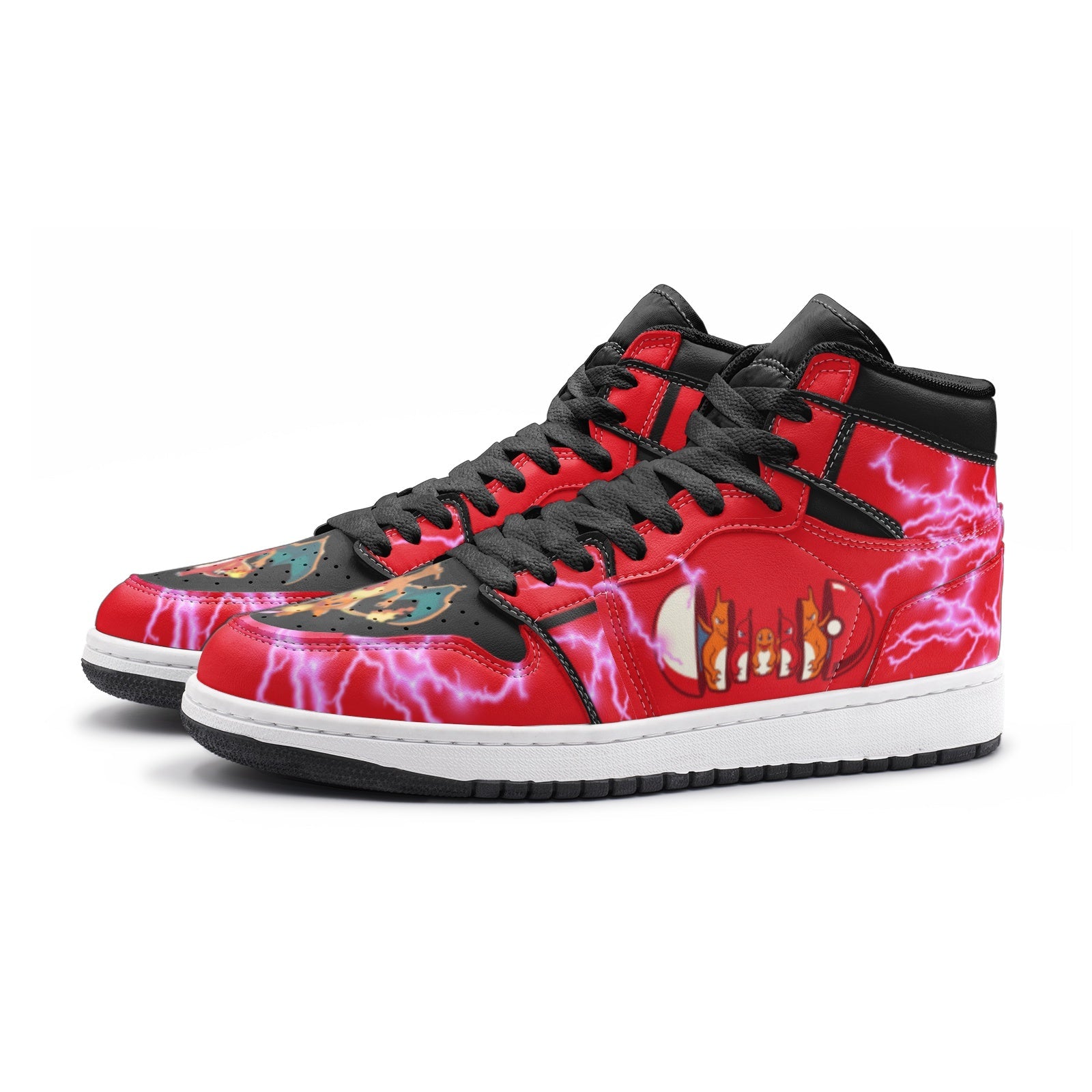 Charmander Evolution Pokemon Mid 1 Basketball Shoes