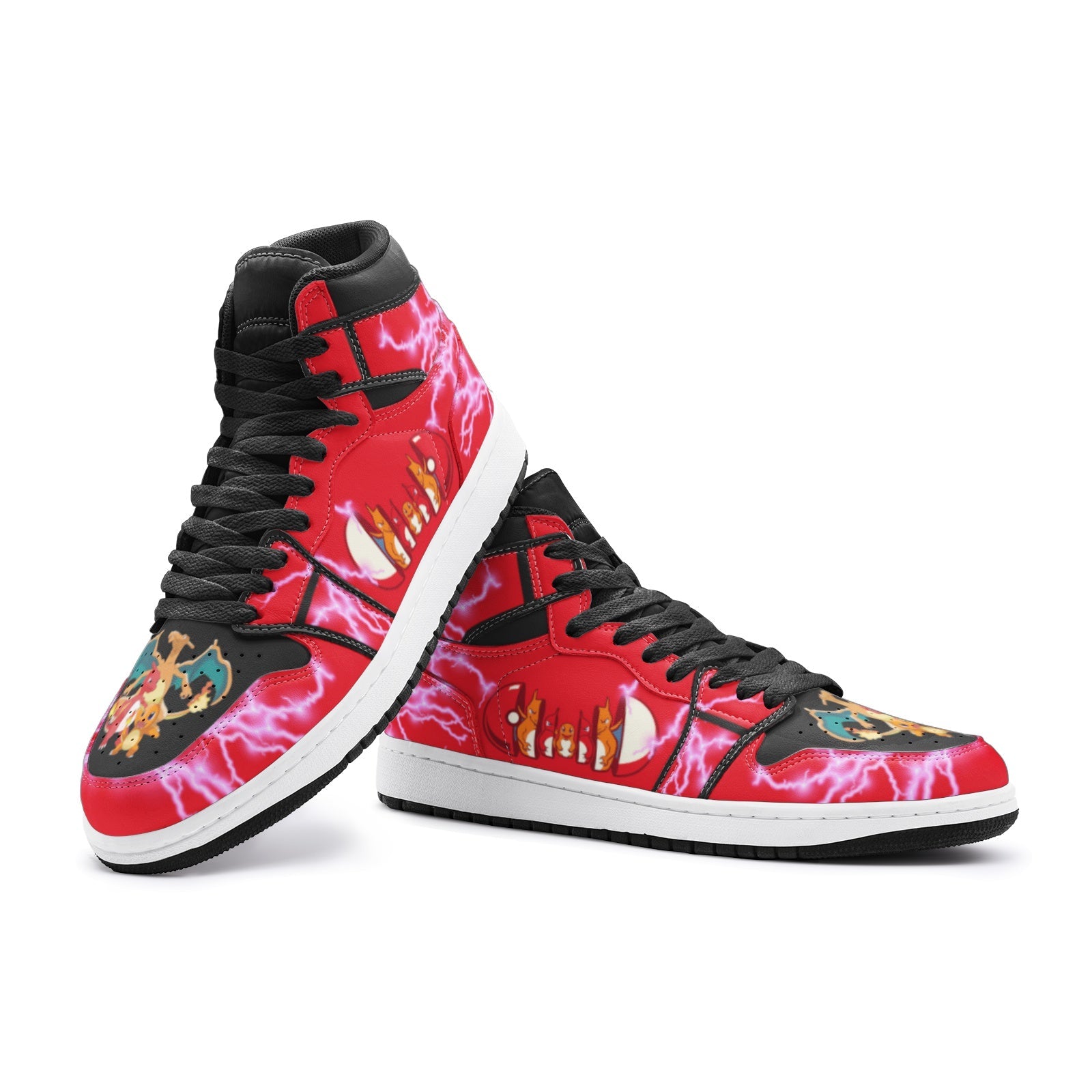Charmander Evolution Pokemon Mid 1 Basketball Shoes