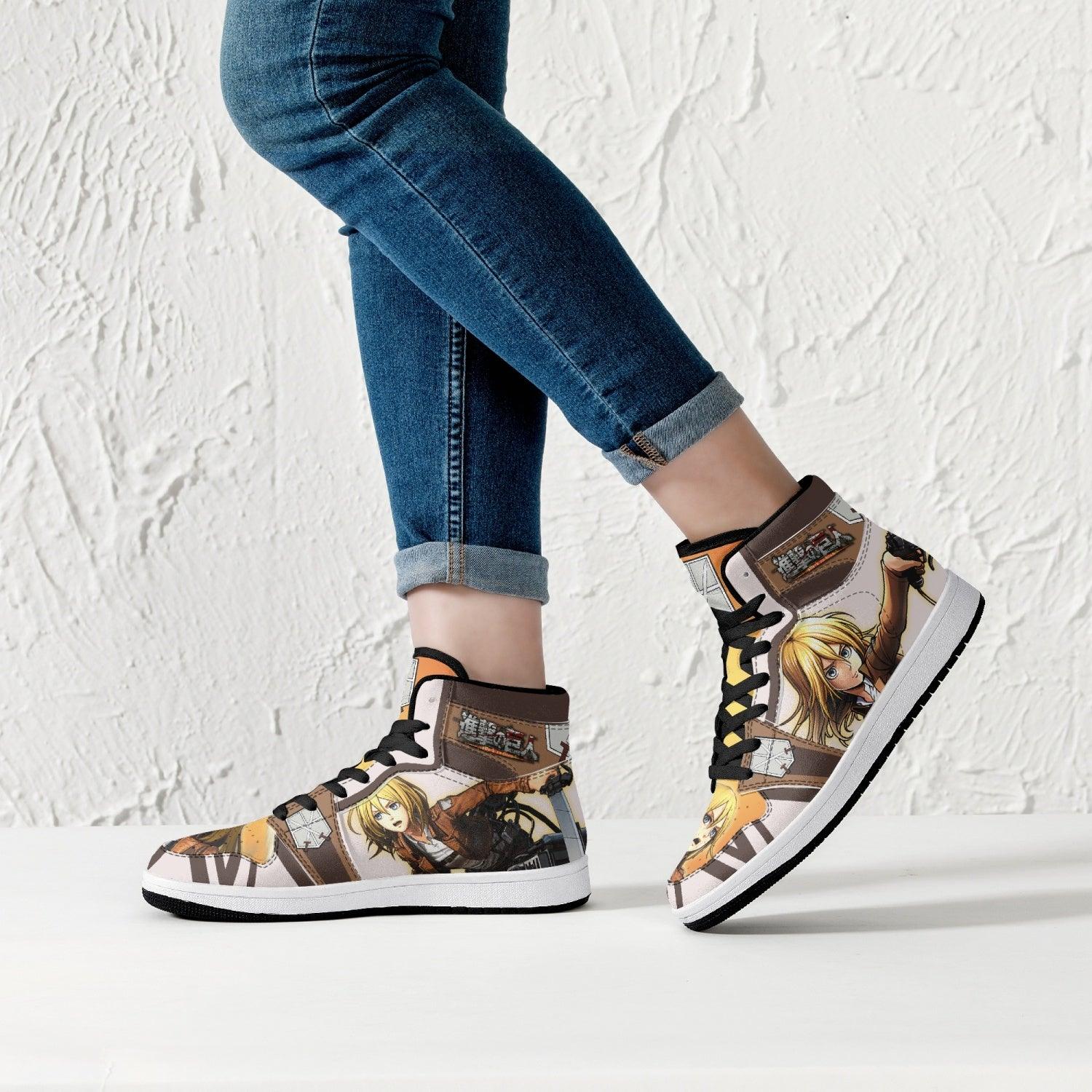 Christa Lenz Training Corps Attack on Titan Mid 1 Basketball Shoes