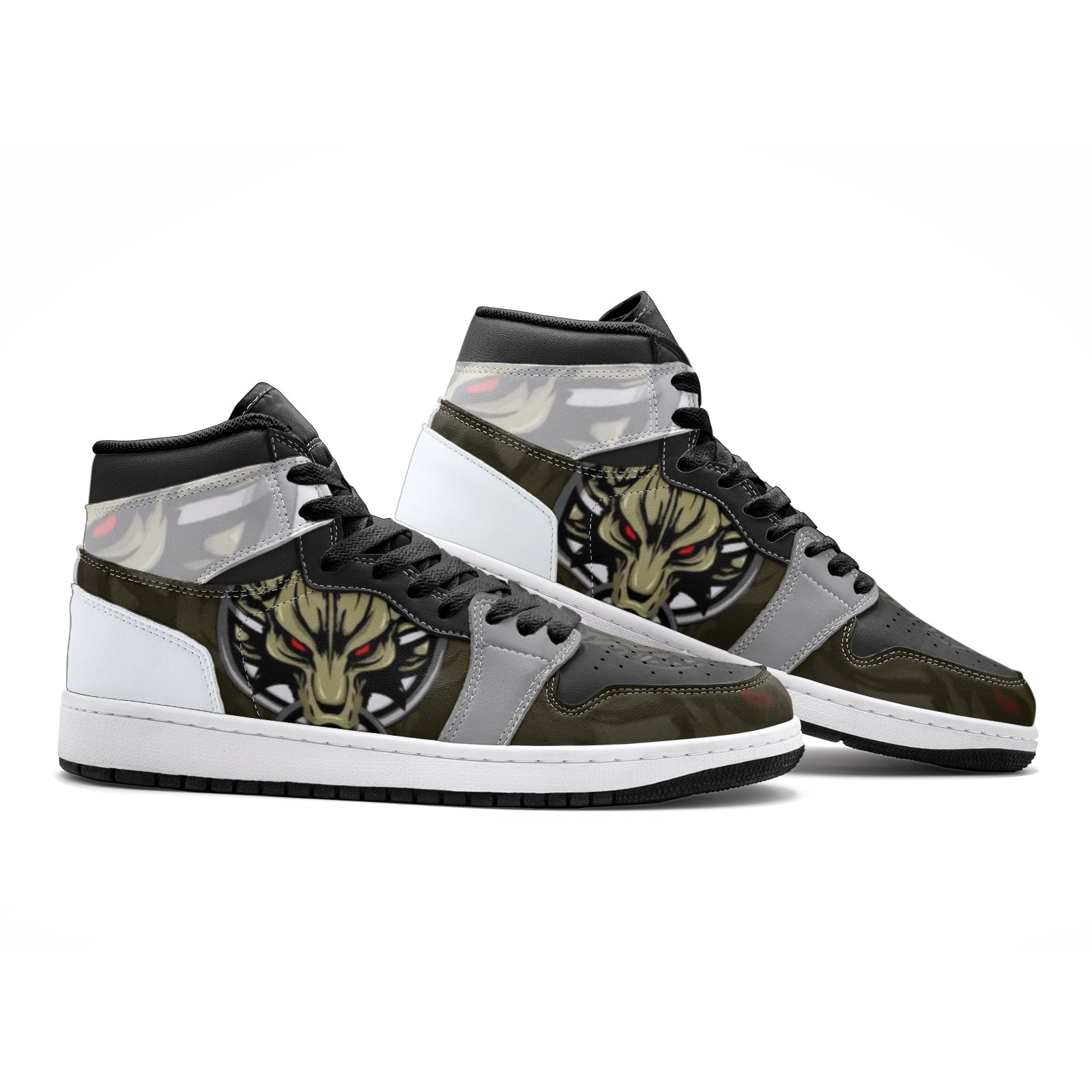 Cloud Wolf Head Final Fantasy Mid 1 Basketball Shoes