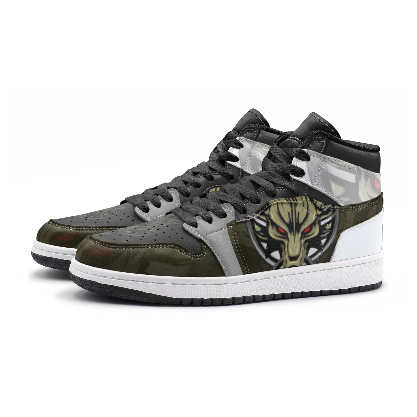 Cloud Wolf Head Final Fantasy Mid 1 Basketball Shoes