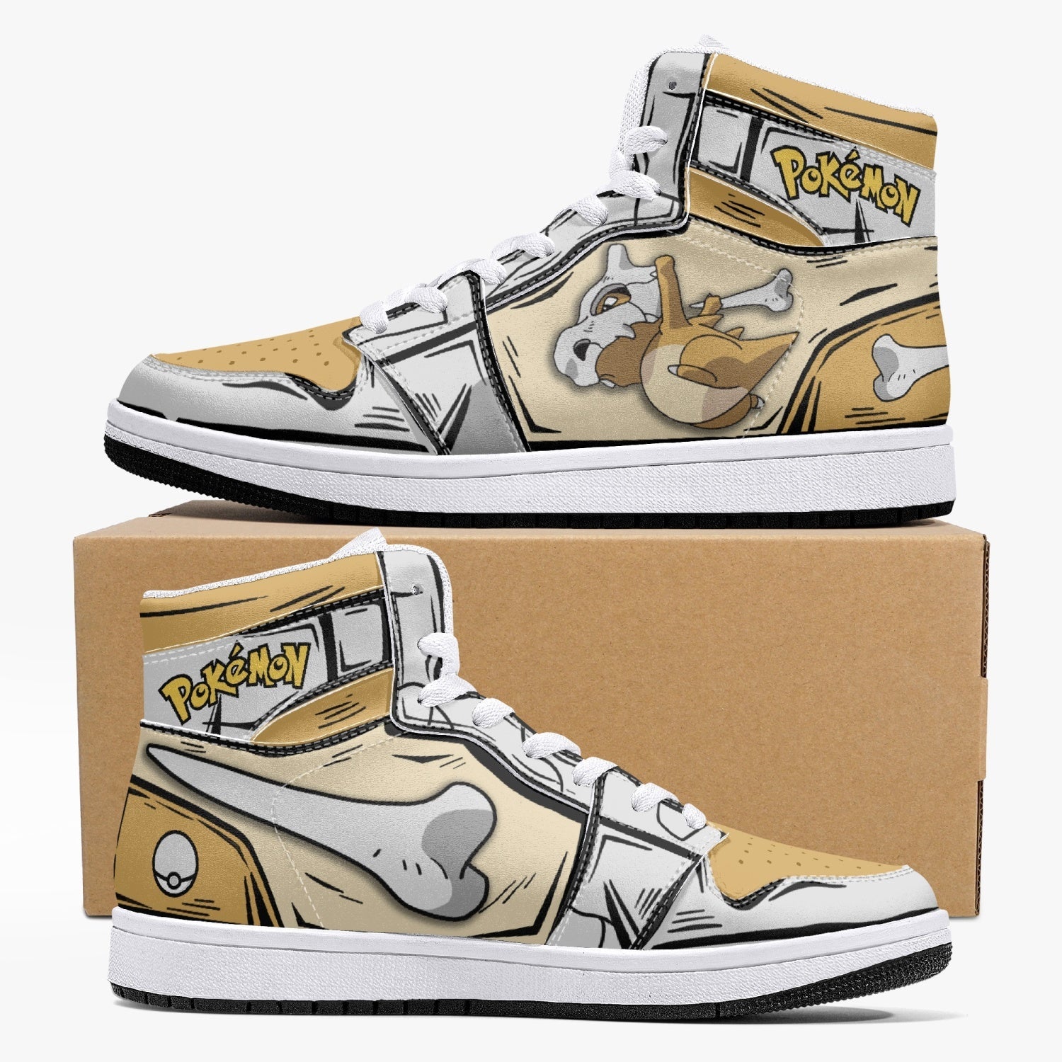 Cubone Pokemon Mid 1 Basketball Shoes