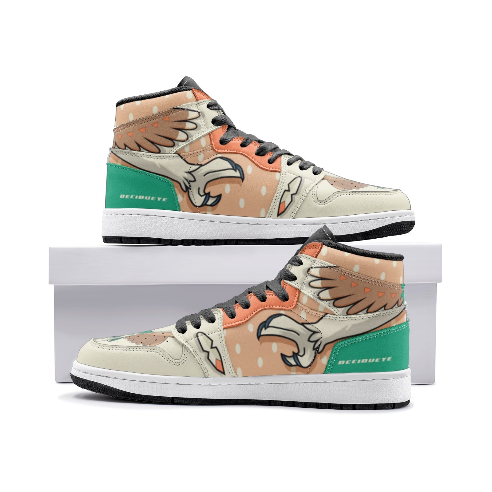 Decidueye Pokemon Mid 1 Basketball Shoes