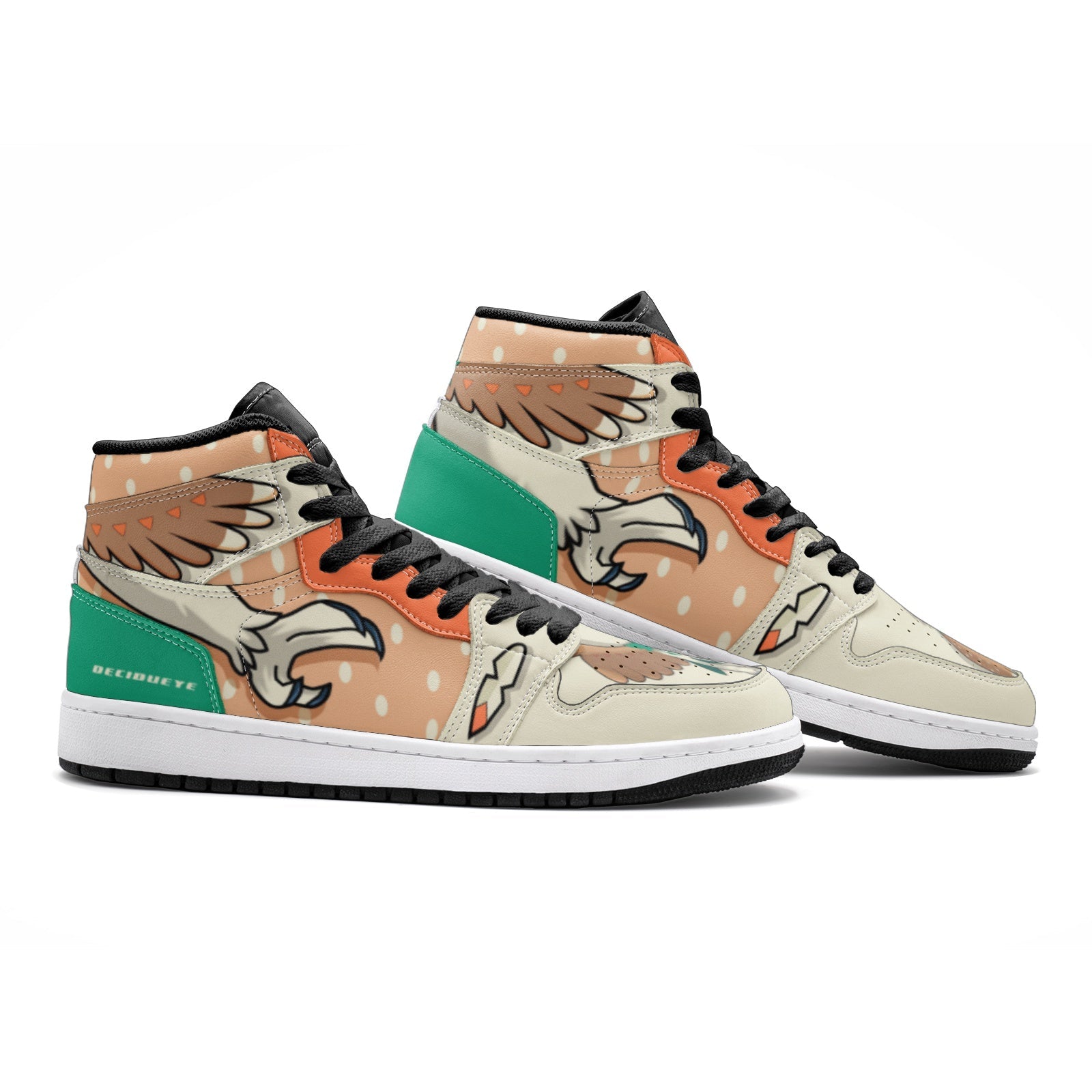 Decidueye Pokemon Mid 1 Basketball Shoes