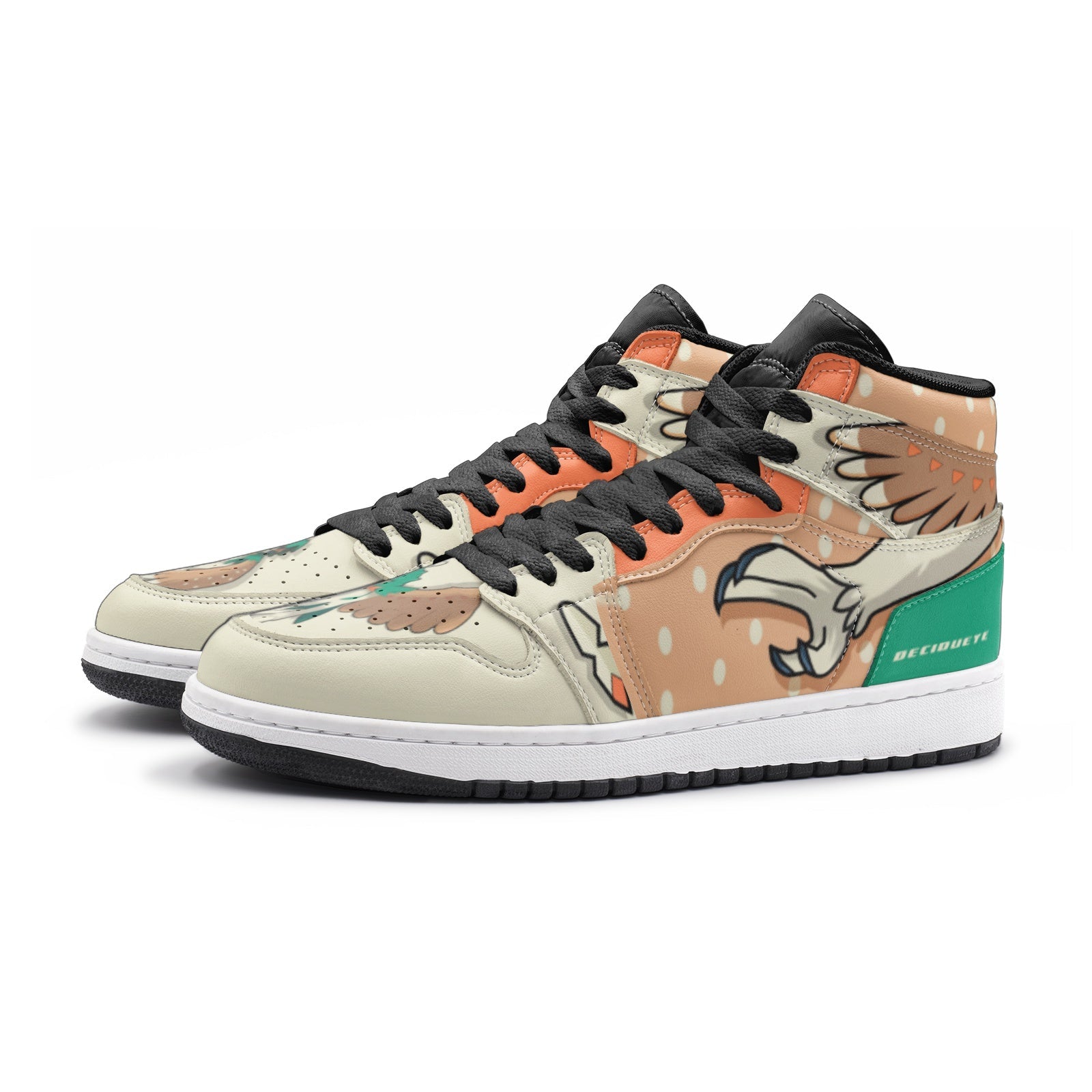 Decidueye Pokemon Mid 1 Basketball Shoes