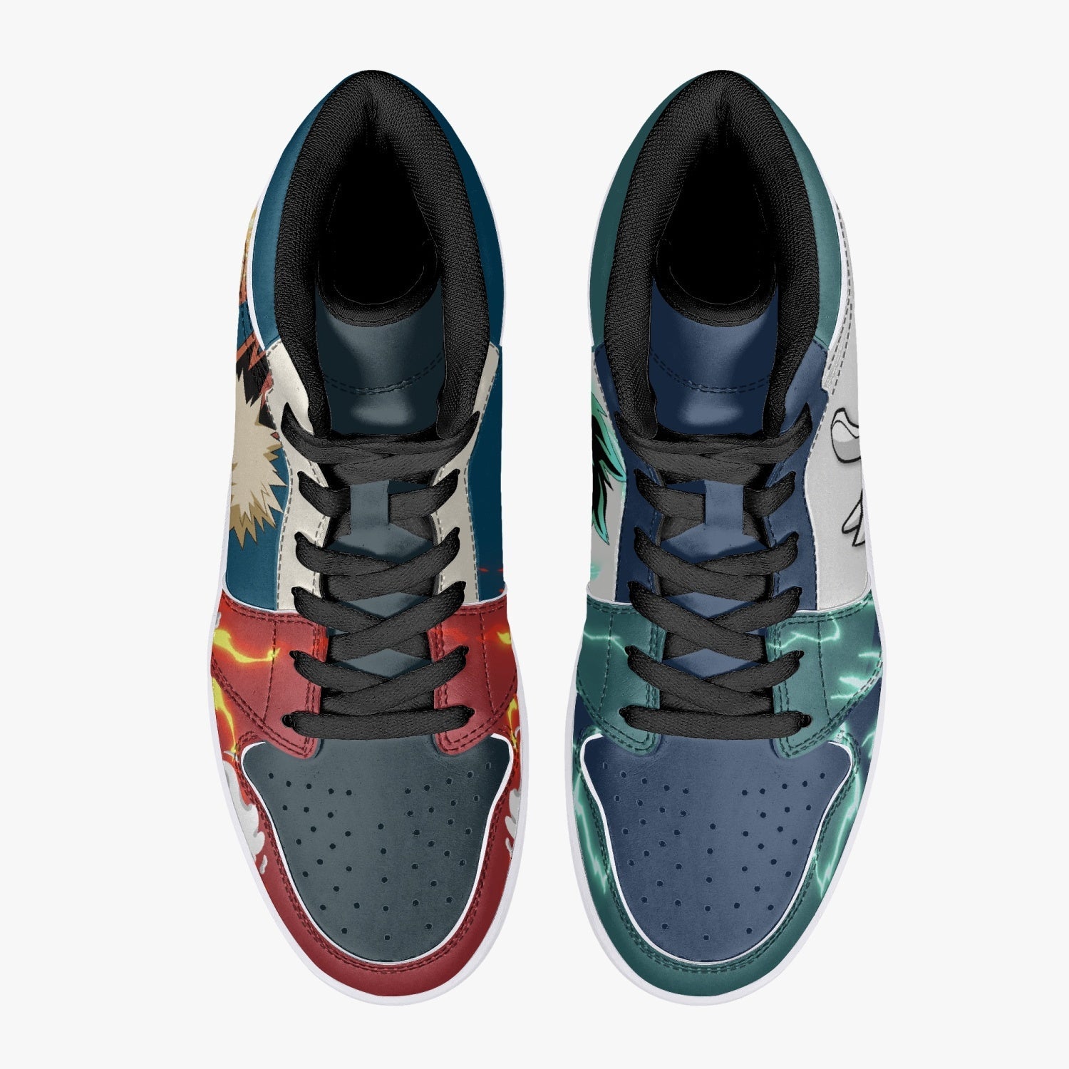 Deku and Bakugo My Hero Academia Mid 1 Basketball Shoes