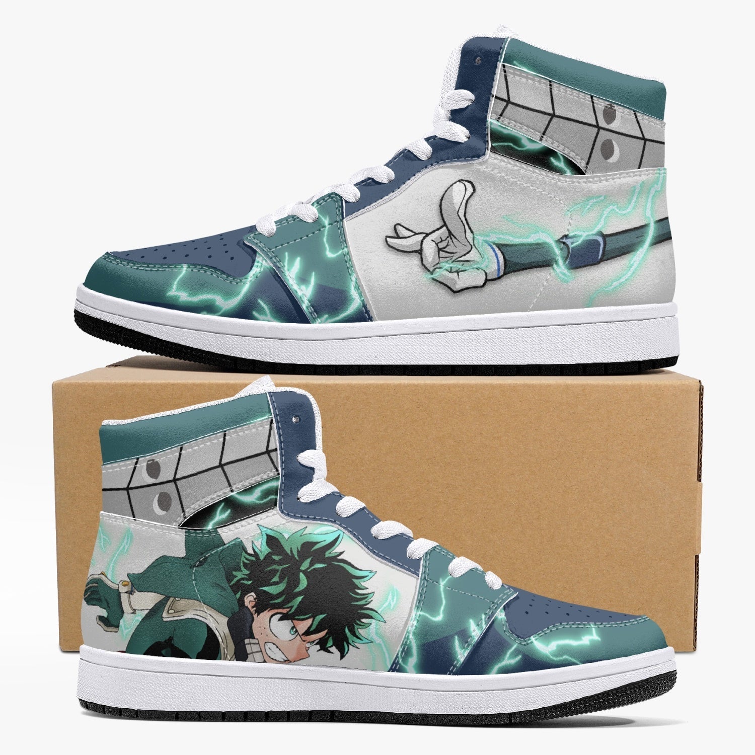 Deku and Bakugo My Hero Academia Mid 1 Basketball Shoes