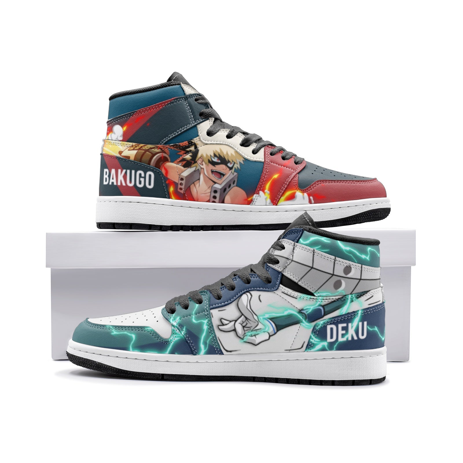 Deku and Bakugo My Hero Academia V2 Mid 1 Basketball Shoes
