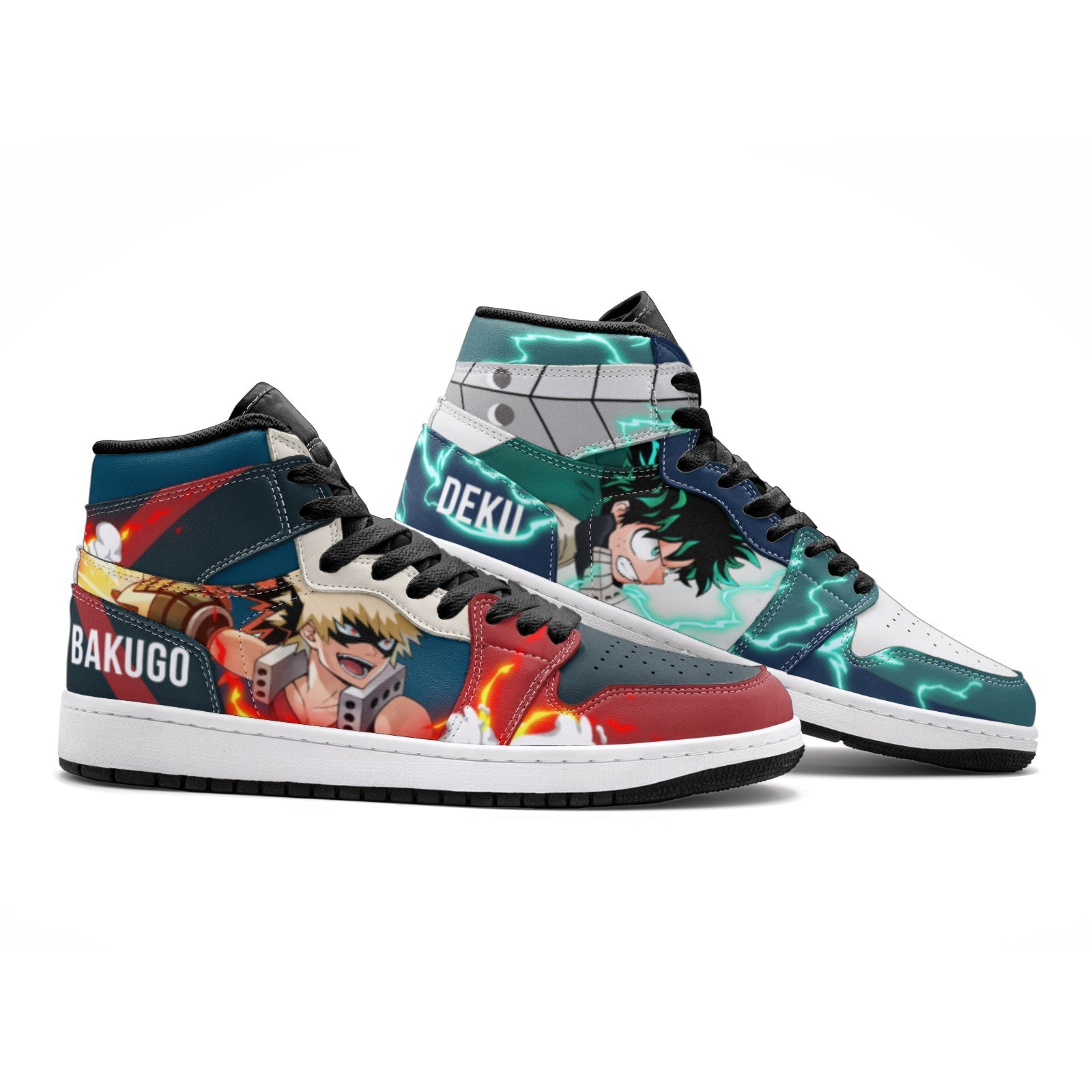 Deku and Bakugo My Hero Academia V2 Mid 1 Basketball Shoes