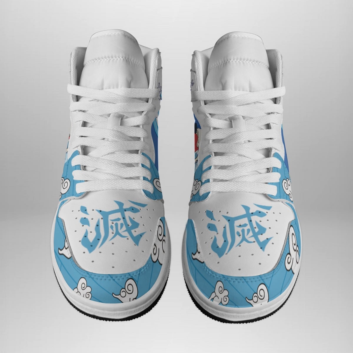 Demon Slayer Sakonji Urokodaki Mask Graphic Mid 1 Basketball Shoes for Anime Fans