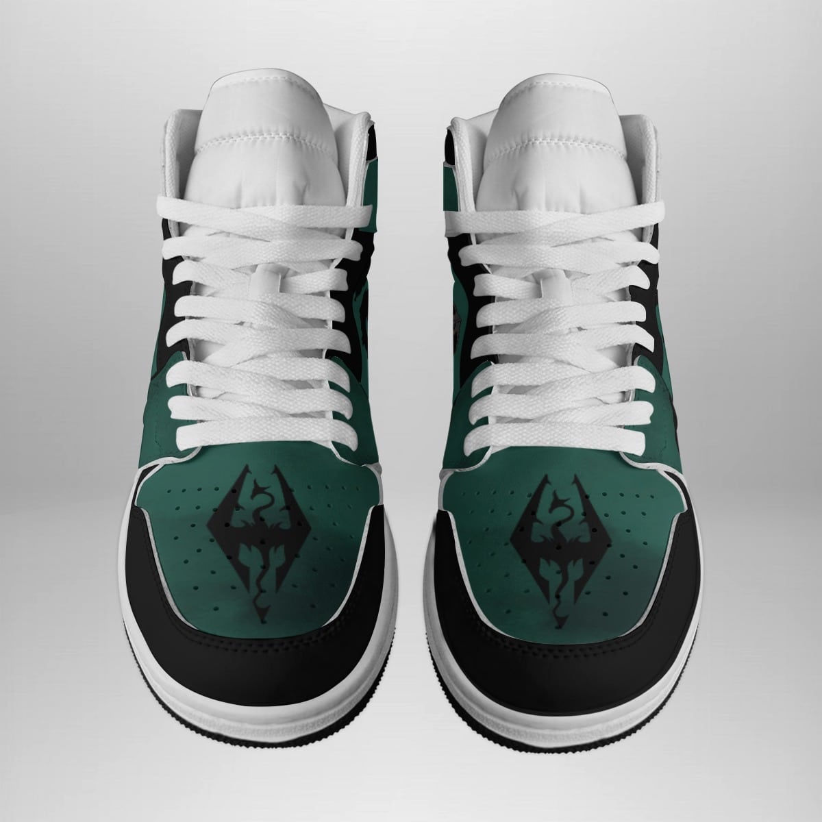 Dovahkiin Skyrim Shonen Mid 1 Basketball Shoes for Gamers and Fans